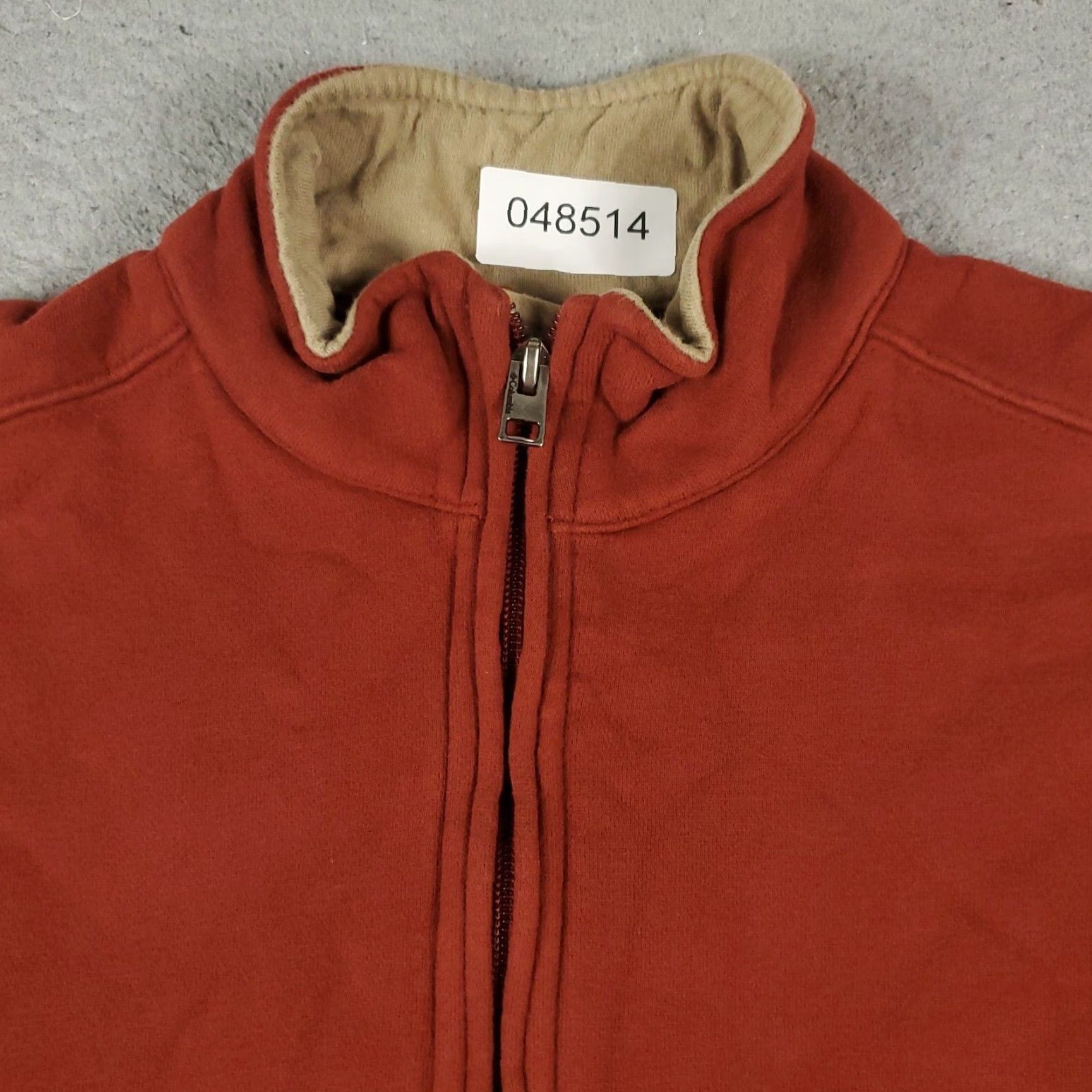 Vintage Columbia Sweater Mens Size M Orange 1/4 Zip Up Pullover Sweatshirt Knit Style Fleece Logo Pullover Lightweight Casual/Workwear 1/4 Zip Mens Sweater Size US M / EU 48-50 / 2 - 2 Thumbnail