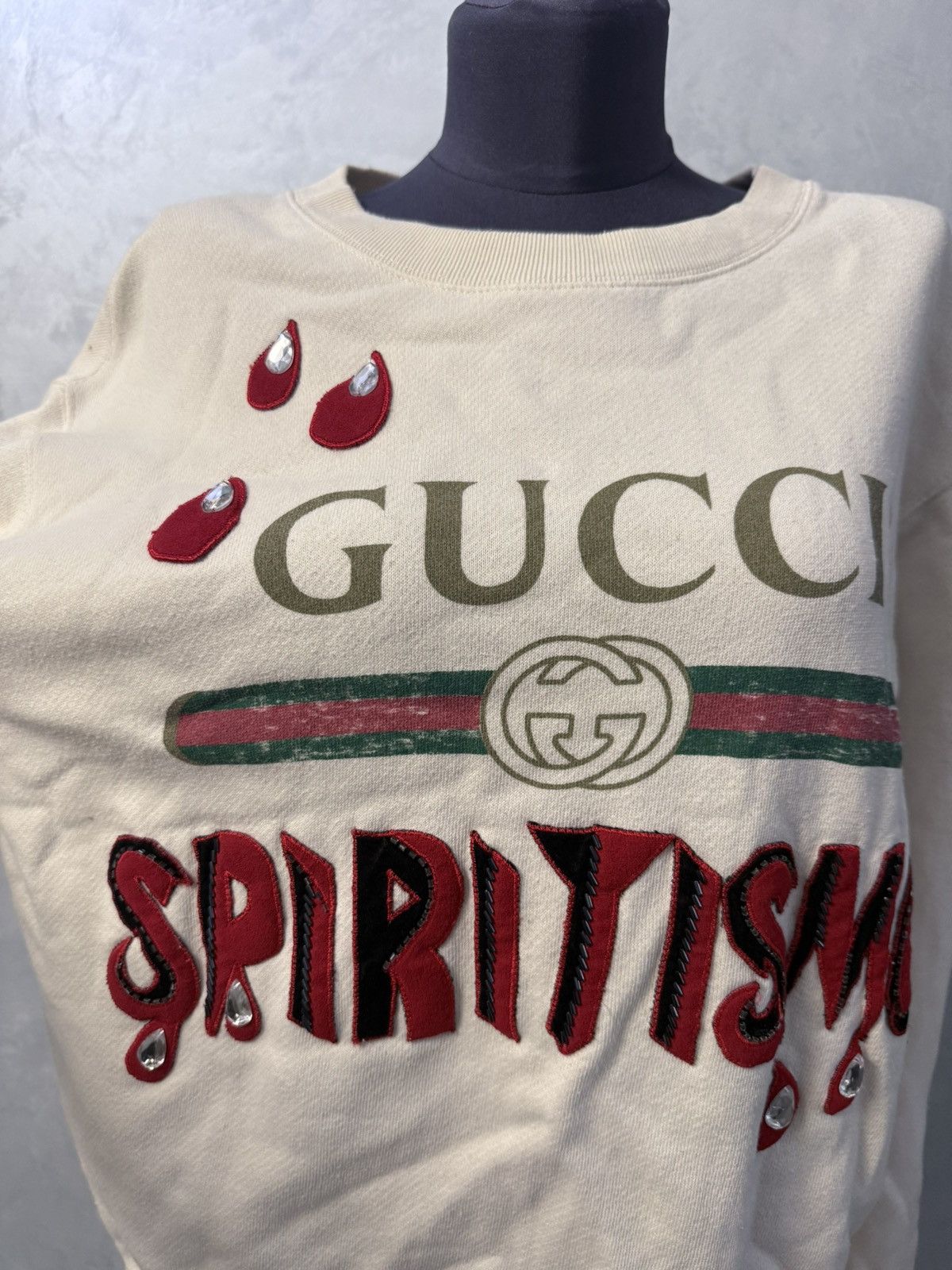 Gucci Rare Gucci Embroidered Spiritismo Sweatshirt Blood Drops Size XXS / US 00 / IT 34 - 5 Thumbnail