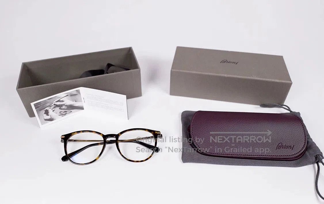 Brioni brioni round frame tortoiseshell glasses. Size ONE SIZE - 3 Thumbnail