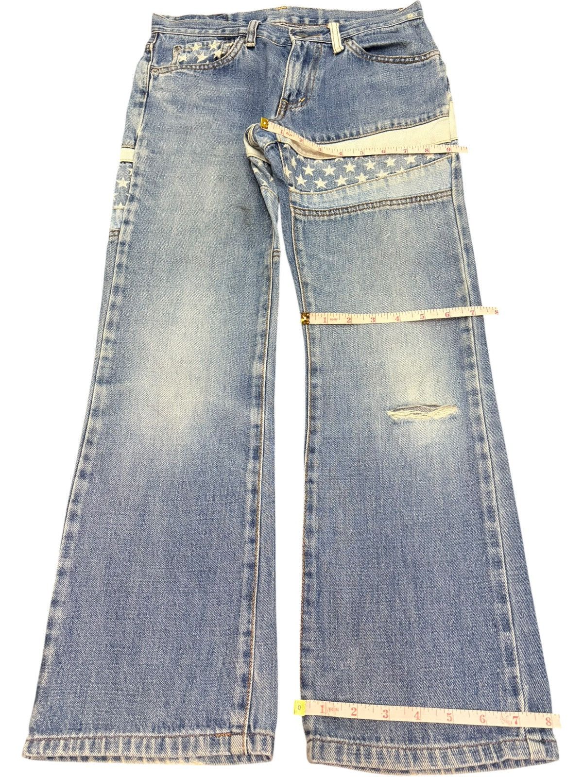 Hysteric Glamour Vintage Hysteric Glamour Distress Low Rise Flare Jeans Size 28" / US 6 / IT 42 - 8 Thumbnail