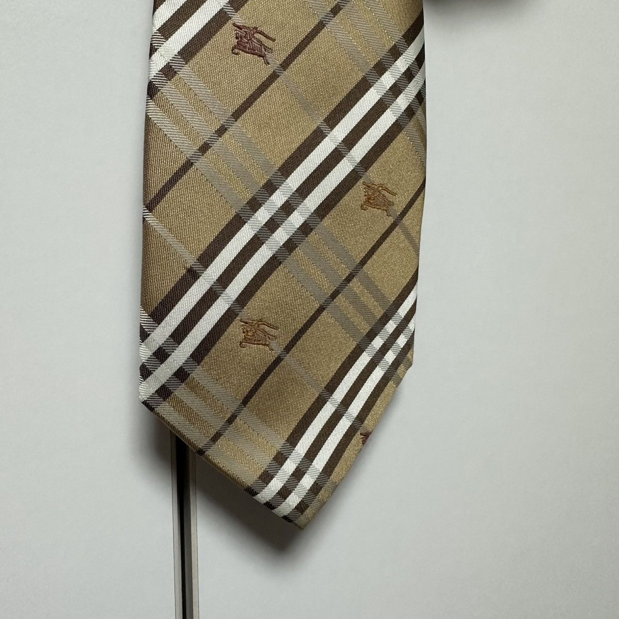 Burberry Burberry Silk Tie Luxury Monogram Size ONE SIZE - 3 Thumbnail