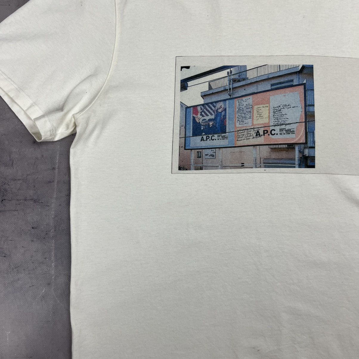 A.P.C. Rare! A.P.C Hiver 87 Big Logo Tee Kaos 00s Size US M / EU 48-50 / 2 - 8 Thumbnail