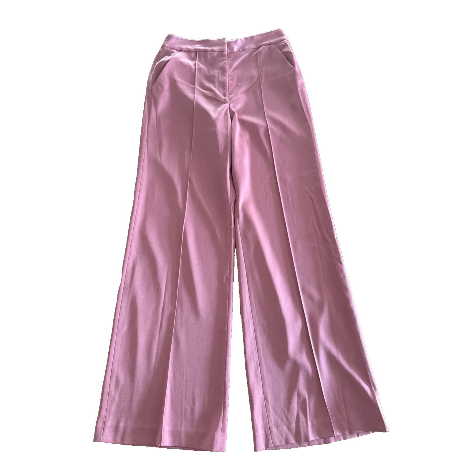 Veronica Beard Veronica Beard Edia Satin Wide leg Pants In Rose, NWT 10 Size 32" / US 10 / IT 46 - 2 Thumbnail