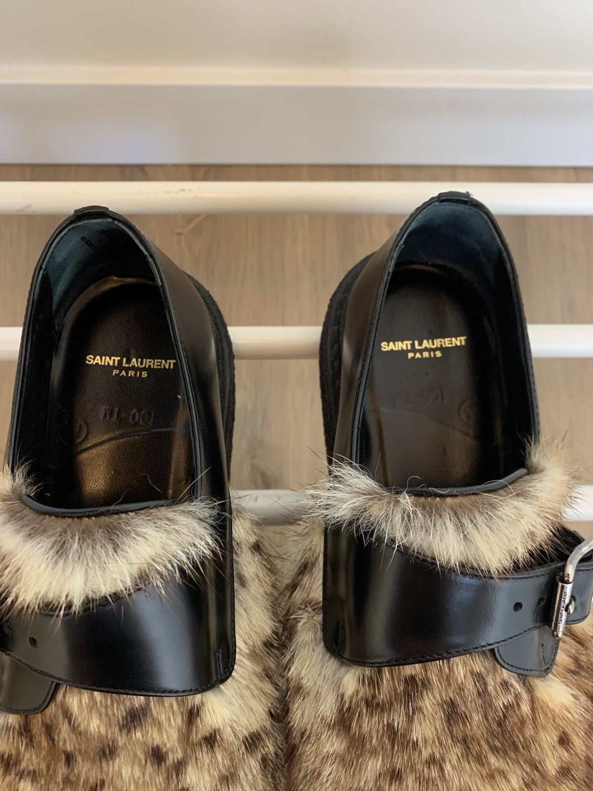 Hedi Slimane × Saint Laurent Paris Saint Laurent Paris AW14 Fur Monk Strap Creepers Size US 6.5 / EU 39-40 - 11 Thumbnail