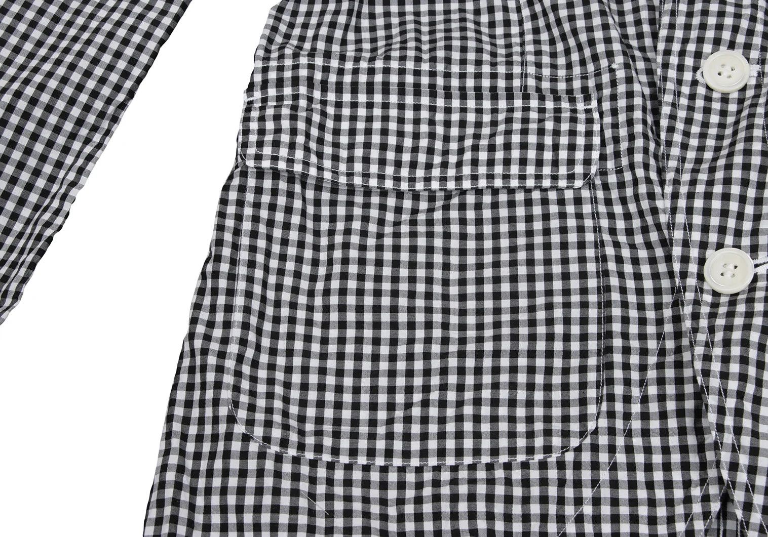 Ganryu Gingham Check Flap Pocket Jacket Black and White Size S Size US S / EU 44-46 / 1 - 11 Thumbnail