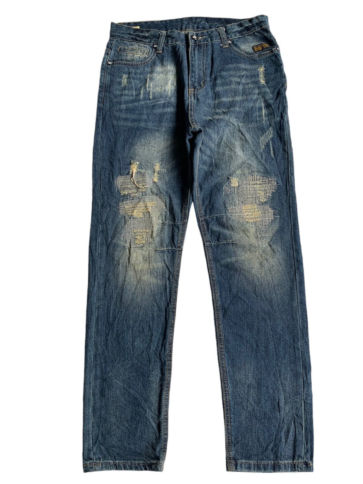 G-Star × Jean G-STAR RAW 3301 RARE DESIGN DISTRESSED DENIM Size US 33 - 2 Thumbnail