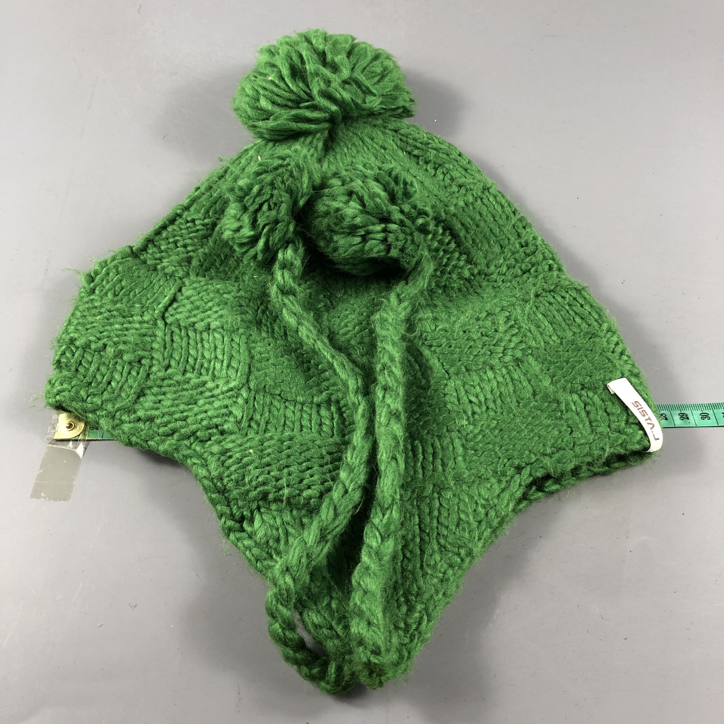 Vintage Sista Earflap Knit Bobble Beanie Snowcap Snow Hat B738 Size ONE SIZE - 3 Thumbnail