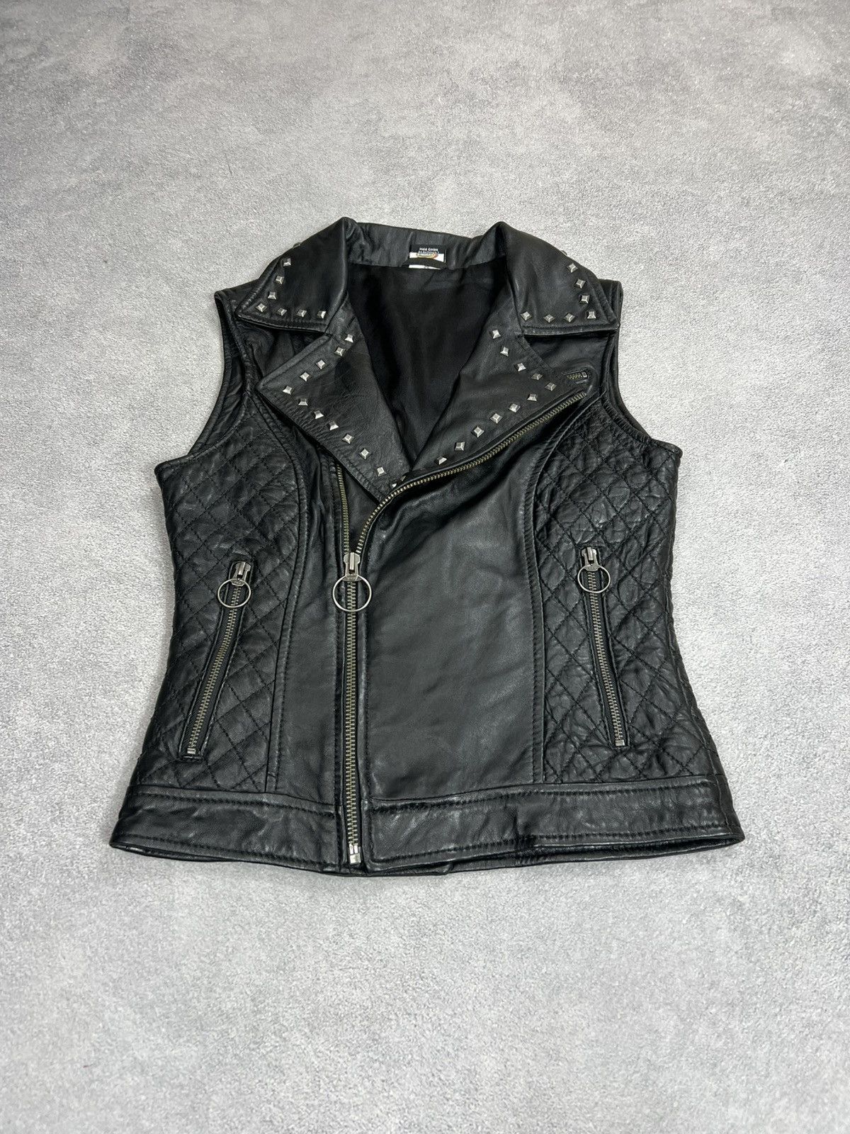 Japanese Brand VTG LEATHER BIKER MARLBORO STYLE YOHJI TYPE VESTS Size US M / EU 48-50 / 2 - 1 Thumbnail