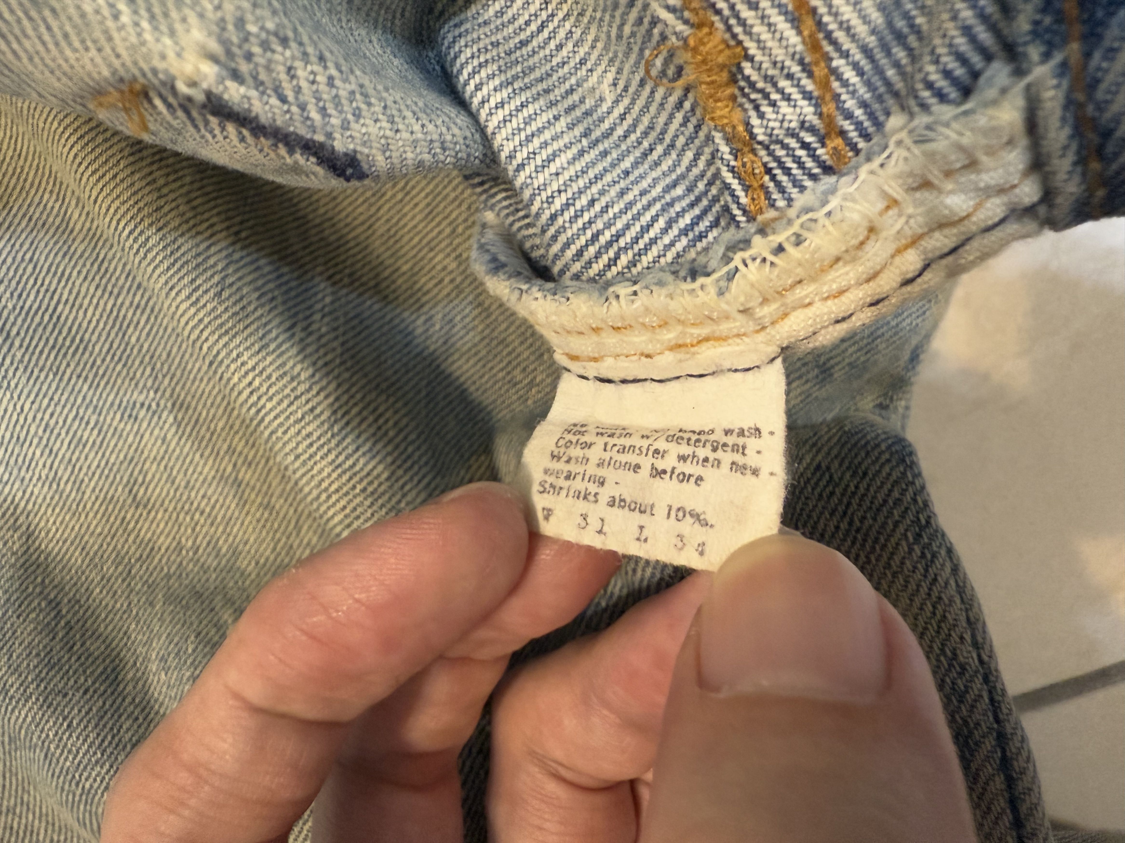 Vintage Vintage 80s Levi's 501 Selvedge Made in USA Thrashed Dirty Size US 28 / EU 44 - 4 Thumbnail