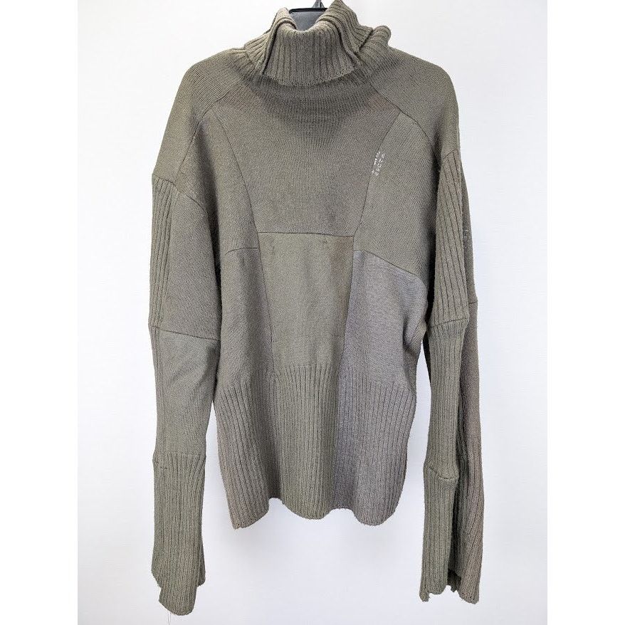 Balenciaga o1rshd1 Wool Uncycled Socks Jumper Knitwear in Khaki Size US S / EU 44-46 / 1 - 3 Thumbnail