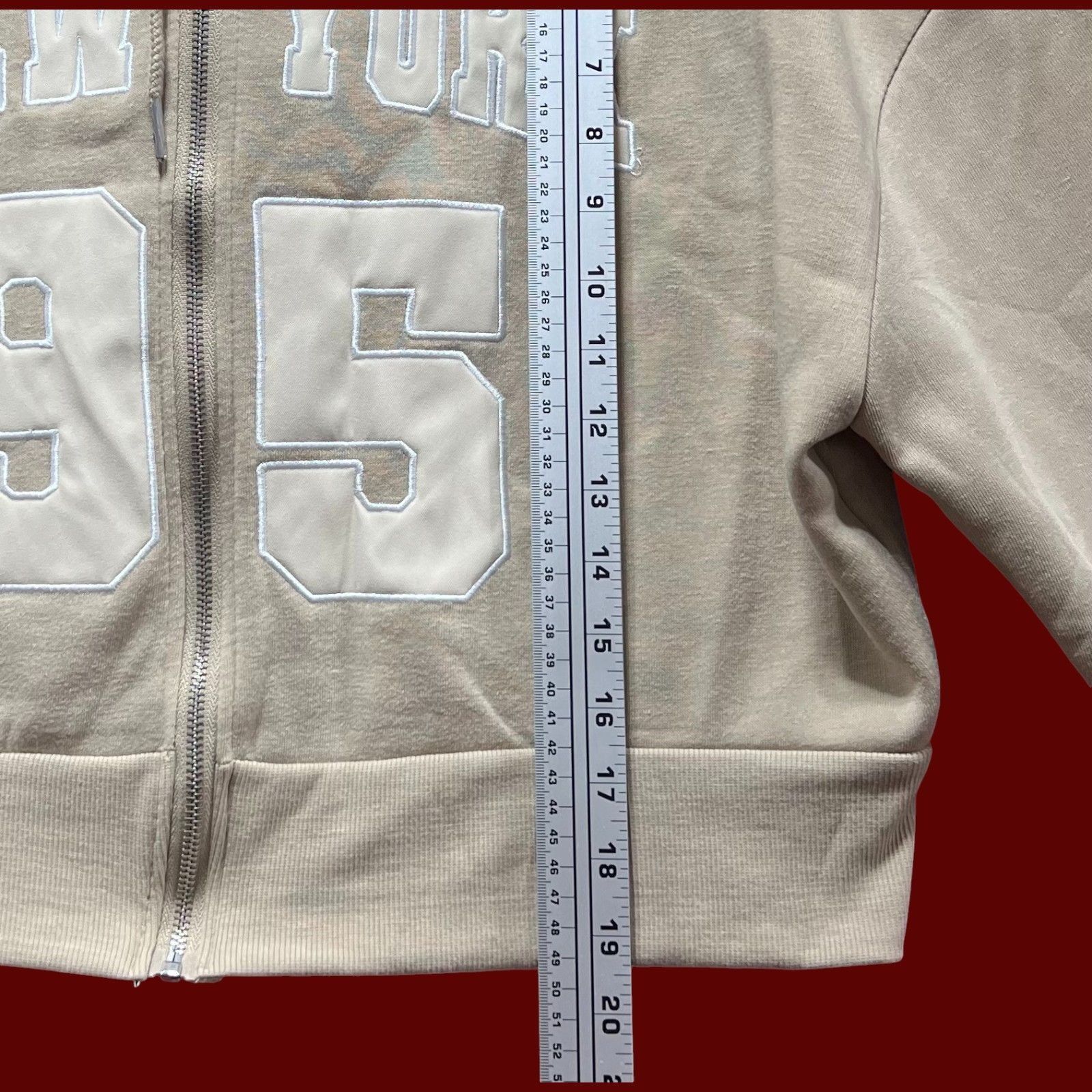 rue21 Rue 21 - Women's Long Sleeve Hooded Sweatshirt - Beige - Ext Size XL / US 12-14 / IT 48-50 - 6 Thumbnail