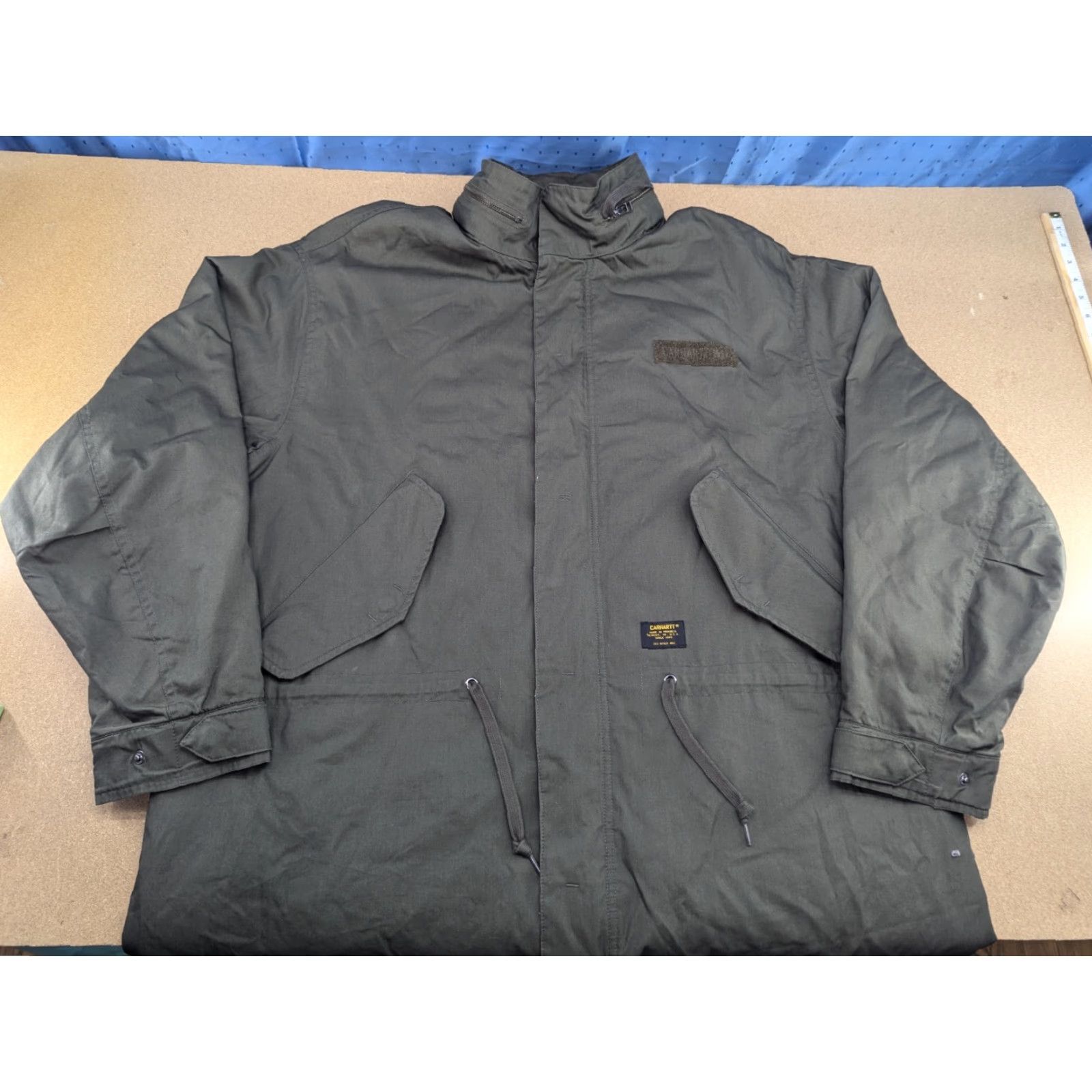 Carhartt Carhartt WIP Mens XL Belden Parka Insulated Jacket Green Long Hooded Outdoors Size US XL / EU 56 / 4 - 2 Thumbnail