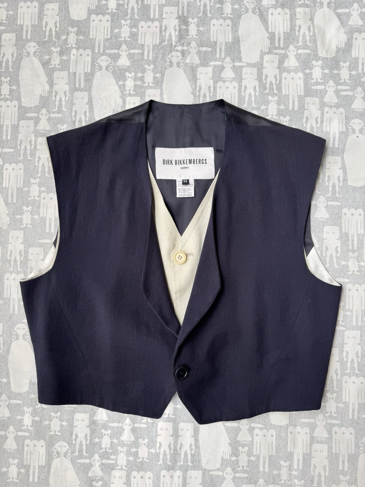 Dirk Bikkembergs Dirk Bikkembergs 1990's Layered Cropped Vest Size US M / EU 48-50 / 2 - 1 Thumbnail