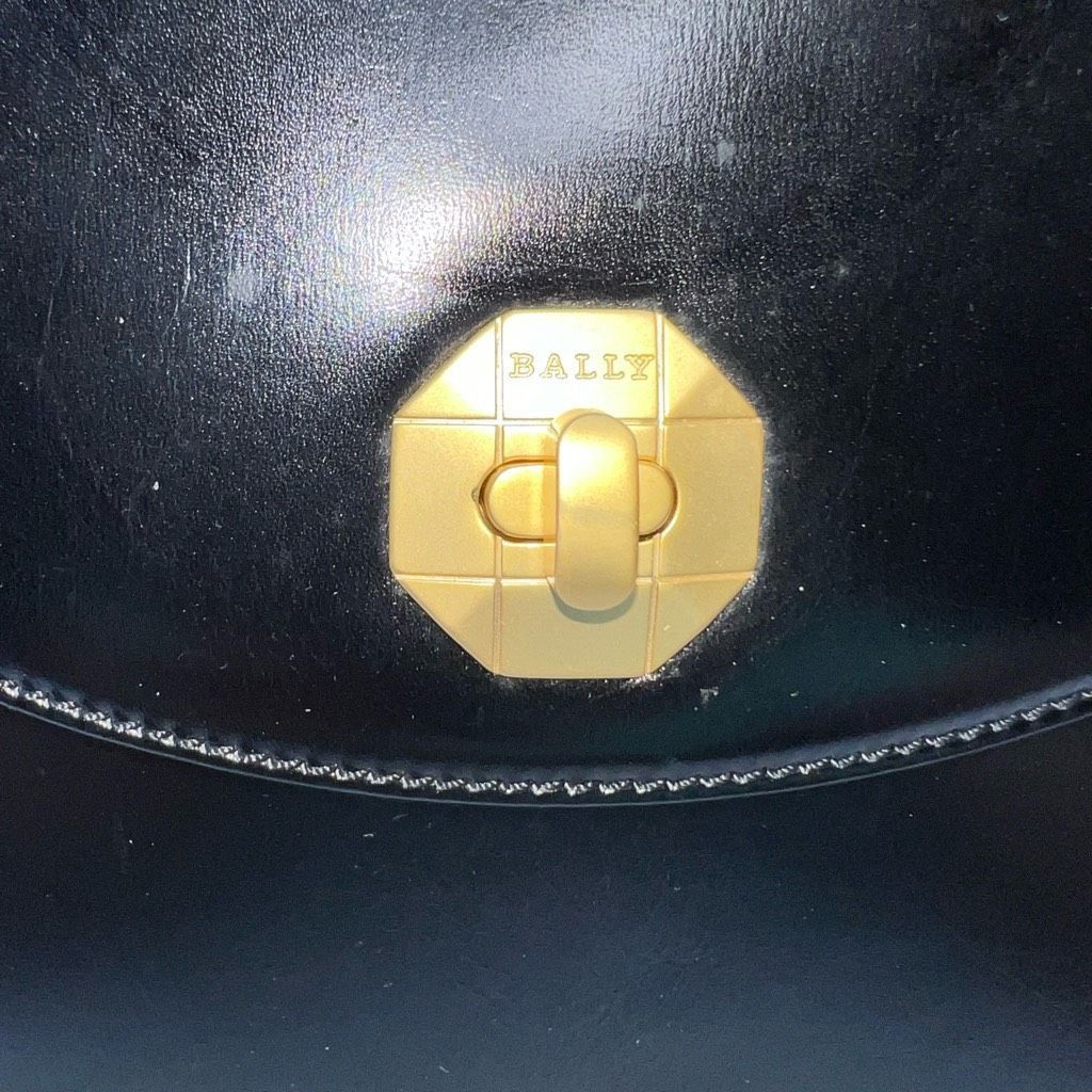 Bally Bally Vintage Structured Lambskin Bag with Brushed Gold Turn Lock Closure Size ONE SIZE - 6 Thumbnail