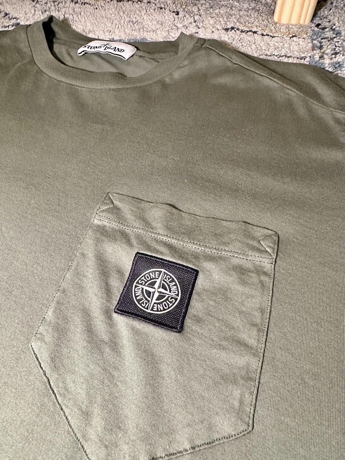 Stone Island Logo Pocket Short Sleeve Tee Shirt
