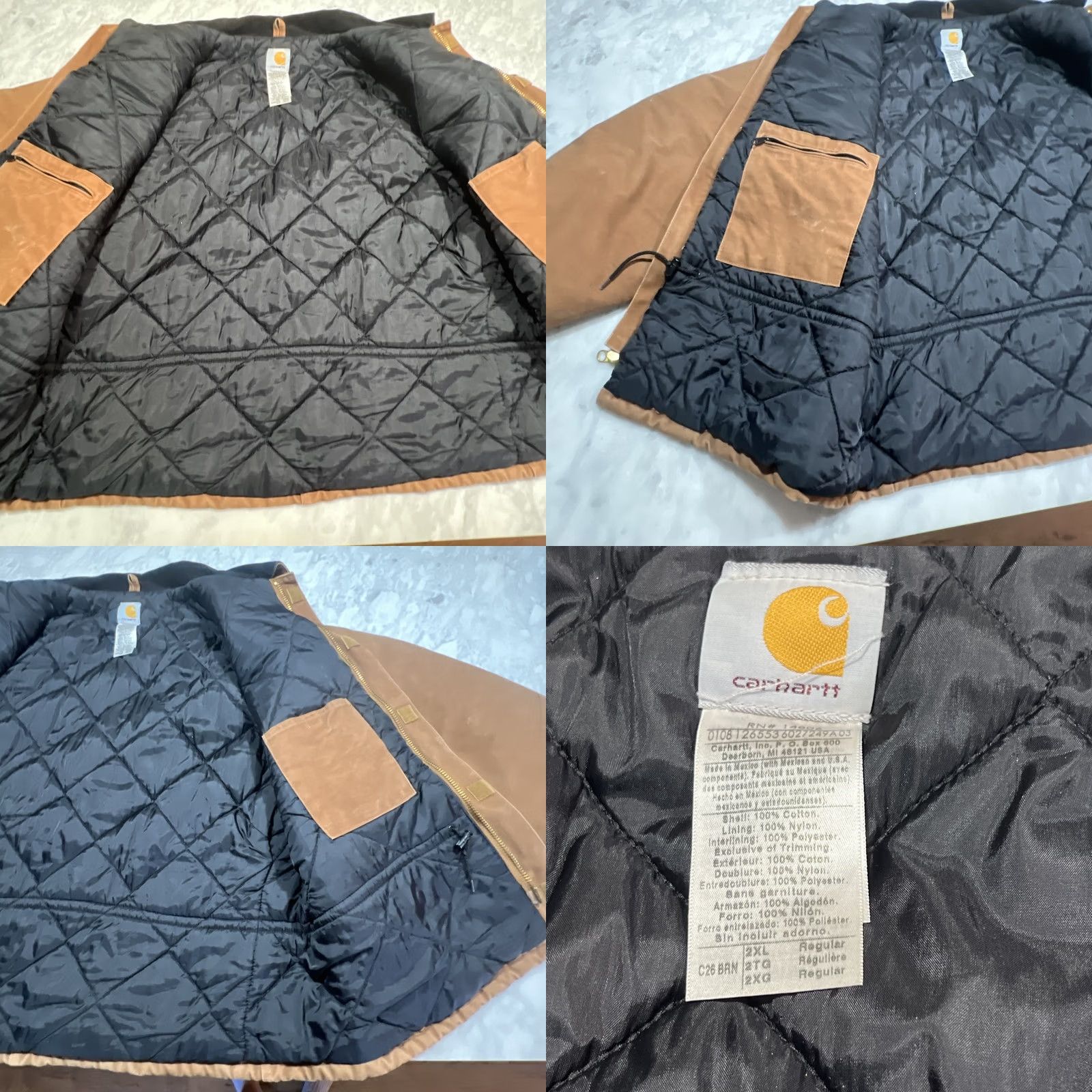 Carhartt Carhartt Jacket Men's 2XL Regular Brown Duck Canvas Lined Cotton C26 BRN Mexico Workwear Size US XXL / EU 58 / 5 - 10 Thumbnail