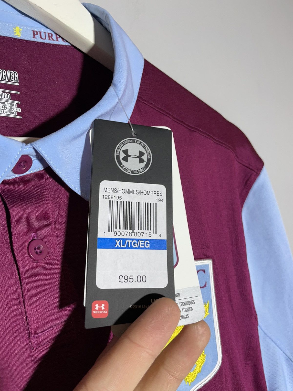 Under Armour NWT Aston Villa Under Armour 2016/17 Home Y2k Football Shirt Size US XL / EU 56 / 4 - 9 Thumbnail