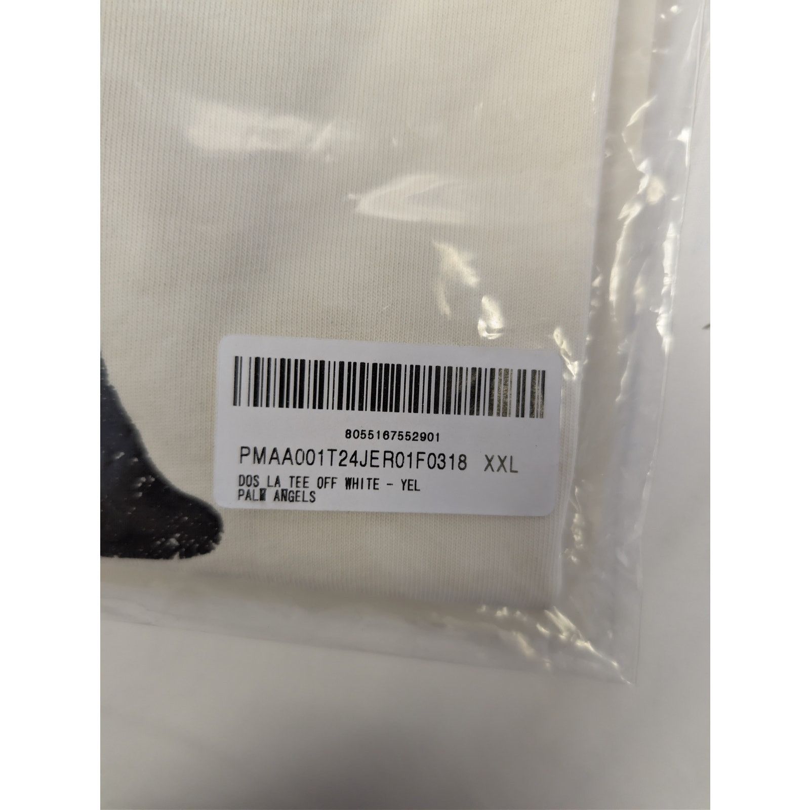 Palm Angels o1rshd1 Double Oversized LA T-Shirt in Off White / Yellow Size US XXL / EU 58 / 5 - 23 Thumbnail