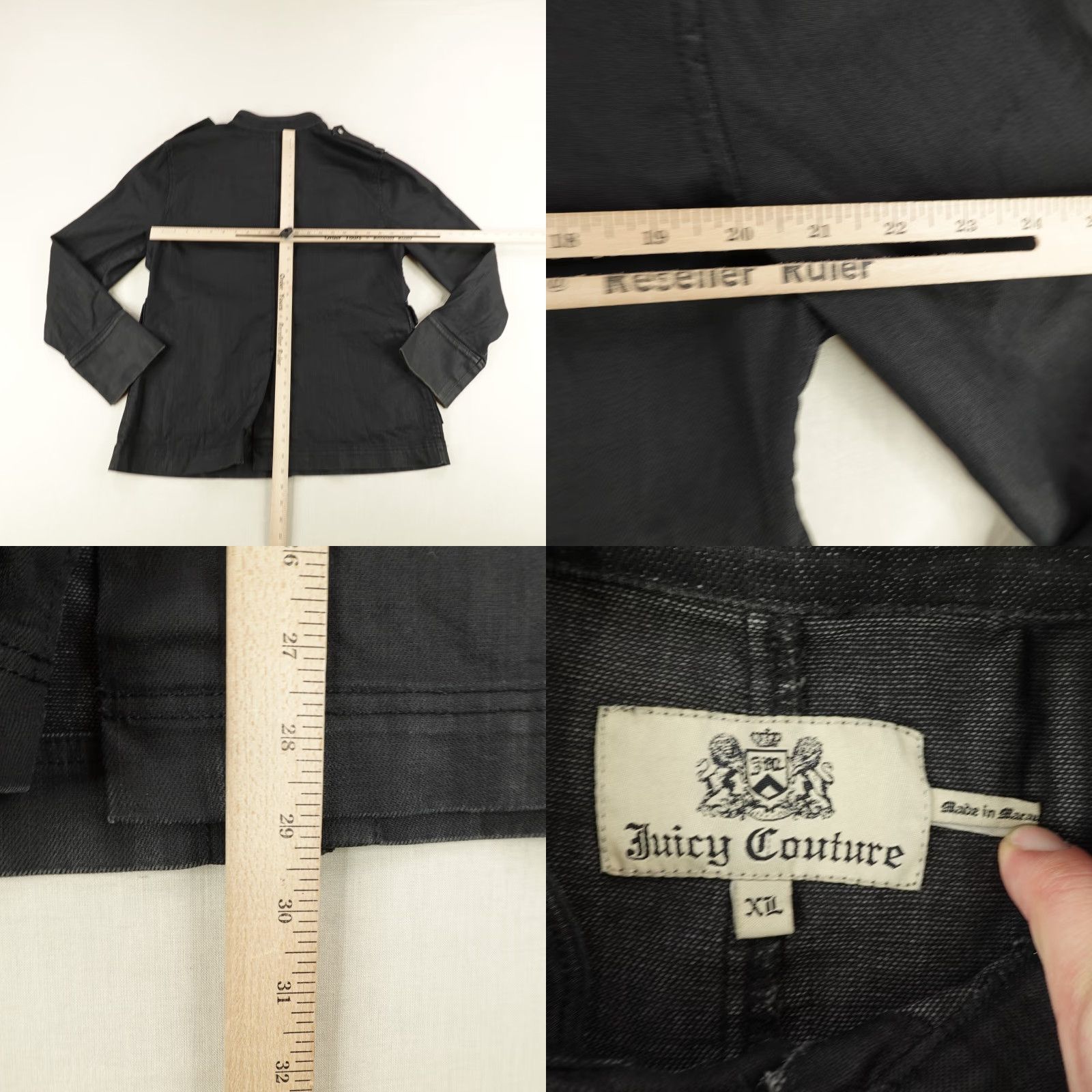 Juicy Couture VINTAGE Juicy Couture Jacket Women XL Black Ripstop Utility Coat Button Up 90s Outdoor Pockets Mens Womens Size XL / US 12-14 / IT 48-50 - 8 Thumbnail
