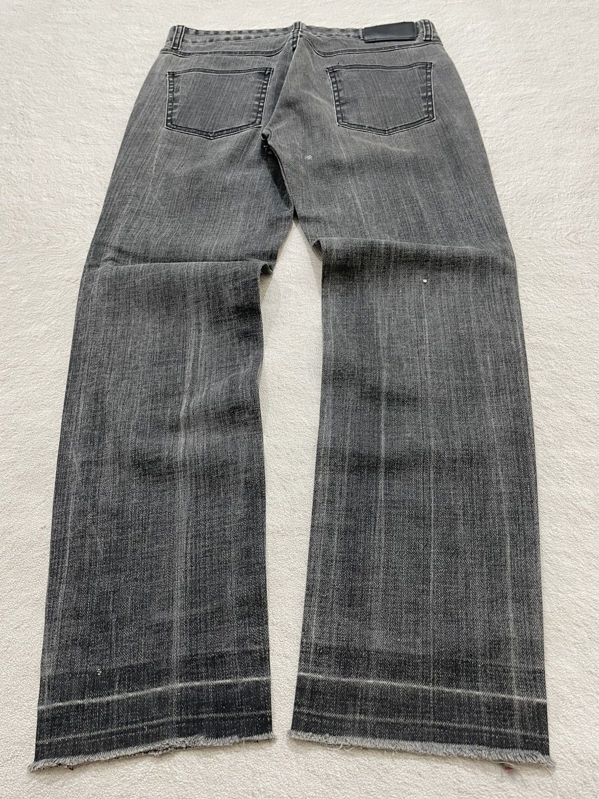 If Six Was Nine 2000s Washed Dark Grey Denim Y2K Size US 32 / EU 48 - 6 Thumbnail