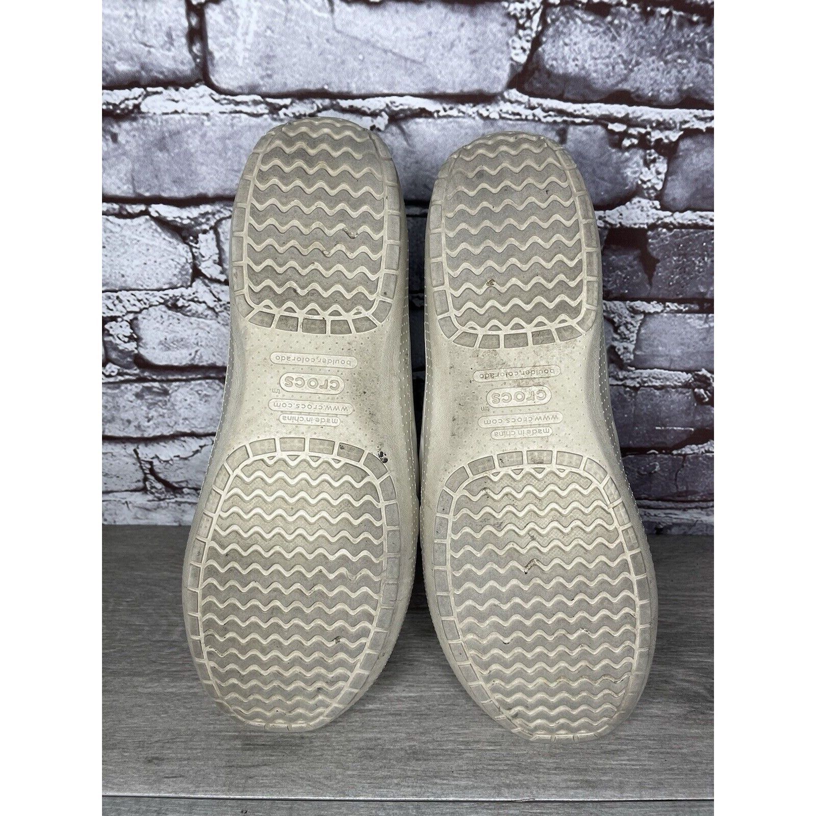 Crocs Crocs Brown Leather Vented Soles Cushioned Outdoor Loafers M Size US 12 / EU 45 - 13 Thumbnail