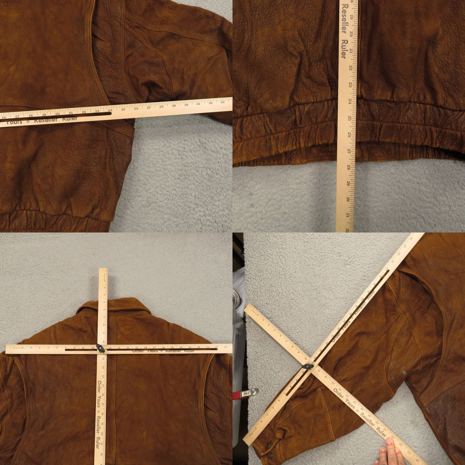 Andrew Marc VTG Andrew Marc Jacket Men XL Brown Aviator Leather Bomber Heavy Lined Moto Bike Size US XL / EU 56 / 4 - 9 Thumbnail