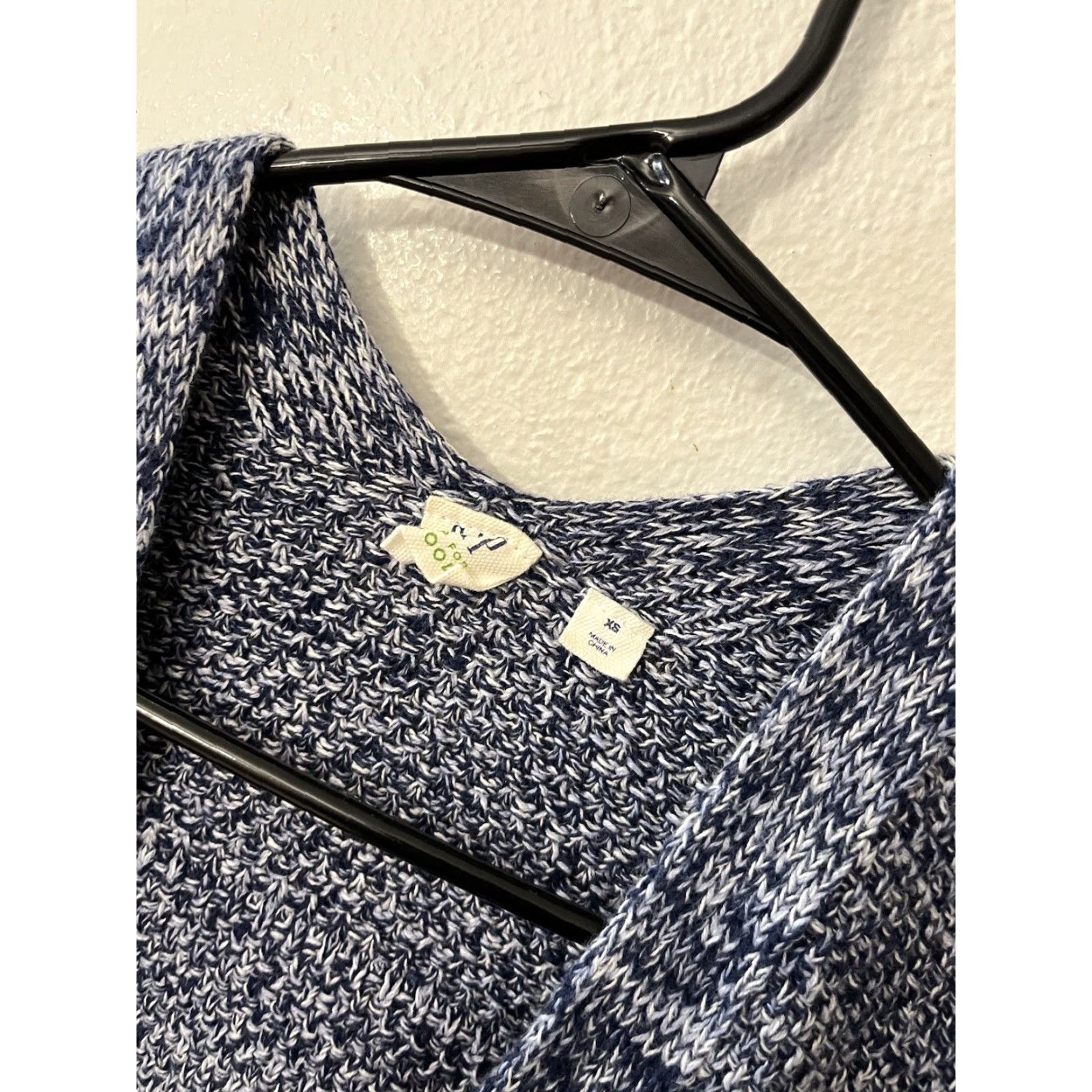 Gap GAP Woman's XS Cardigan Open Sweater Blue 100% Cotton Loose Knit Long Sleeve V-Neck Body Cozy Size XS / US 0-2 / IT 36-38 - 3 Thumbnail