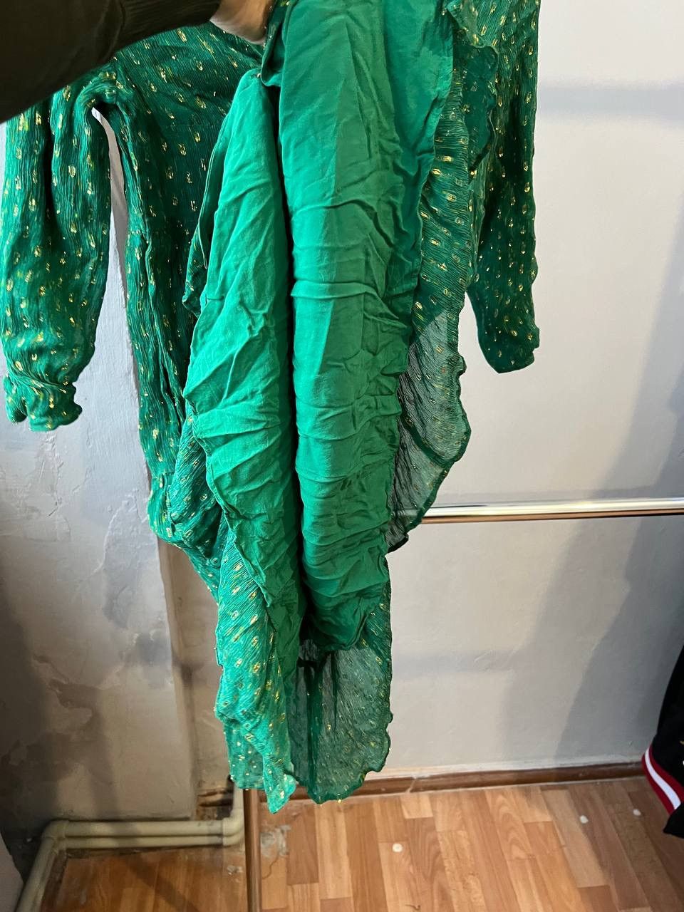 Sezane SEZANE PARIS AVEC AMOUR SILK GREEN GOLD EDITION DRESS SZ 40 Size S / US 4 / IT 40 - 11 Thumbnail