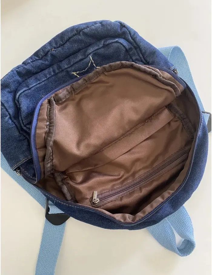 Japanese Brand Denim Classic Simple Backpack Size ONE SIZE - 4 Thumbnail