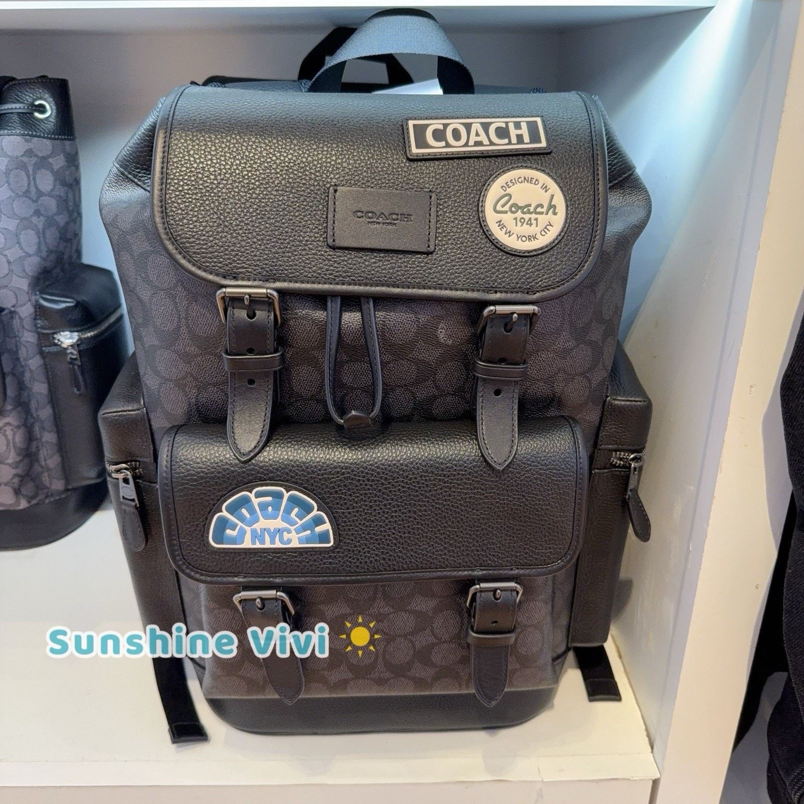 Coach NWT Coach Large Sprint Backpack Canvas Patches CBM49 Size ONE SIZE - 1 Thumbnail