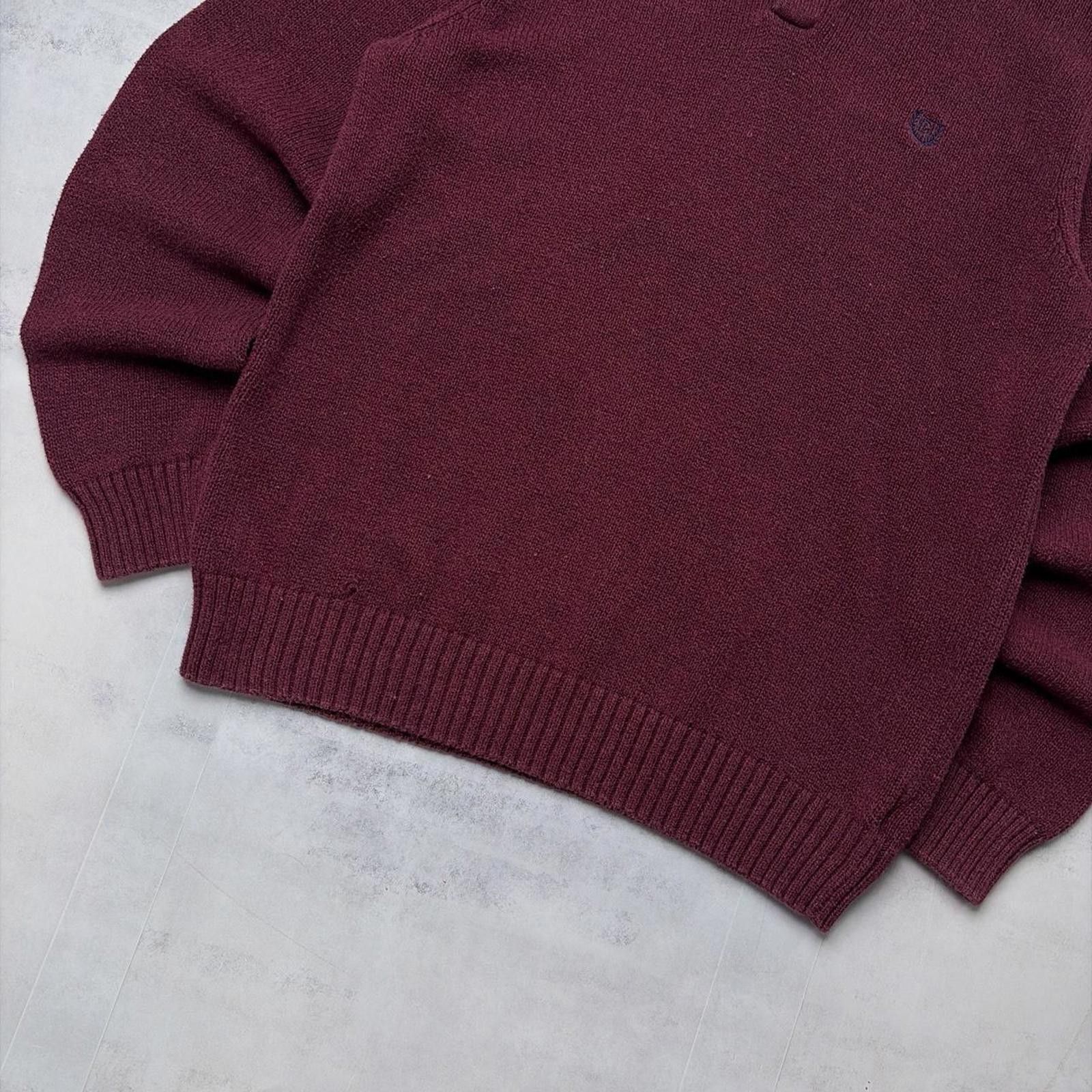 Chaps Y2K Chaps Ralph Lauren Knit Leather Patch Button Up Sweater Size US M / EU 48-50 / 2 - 5 Thumbnail
