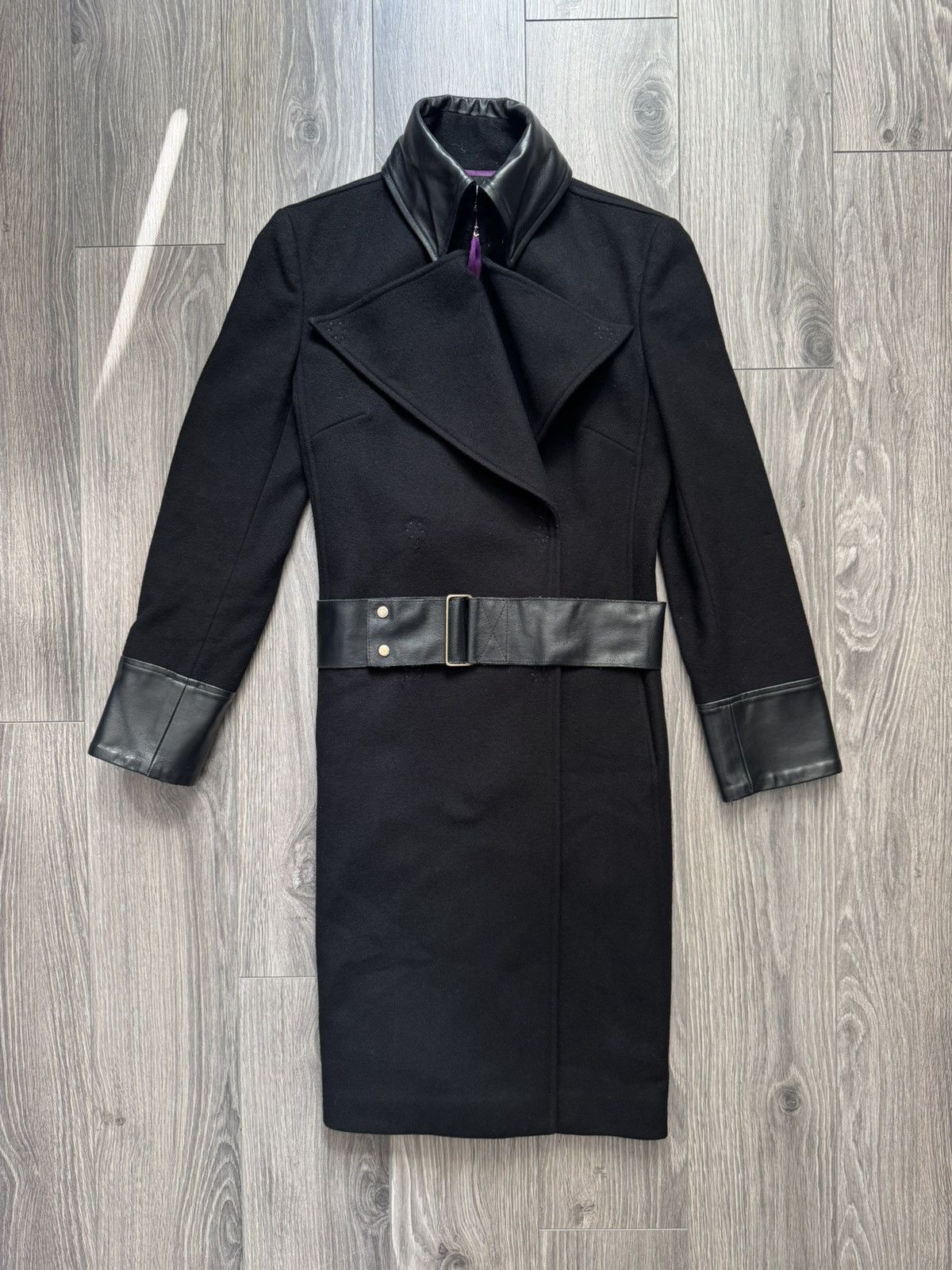 Dolce & Gabbana RARE Vintage Dolce & Gabanna wool/leather coat jacket XS Size XS / US 0-2 / IT 36-38 - 4 Thumbnail