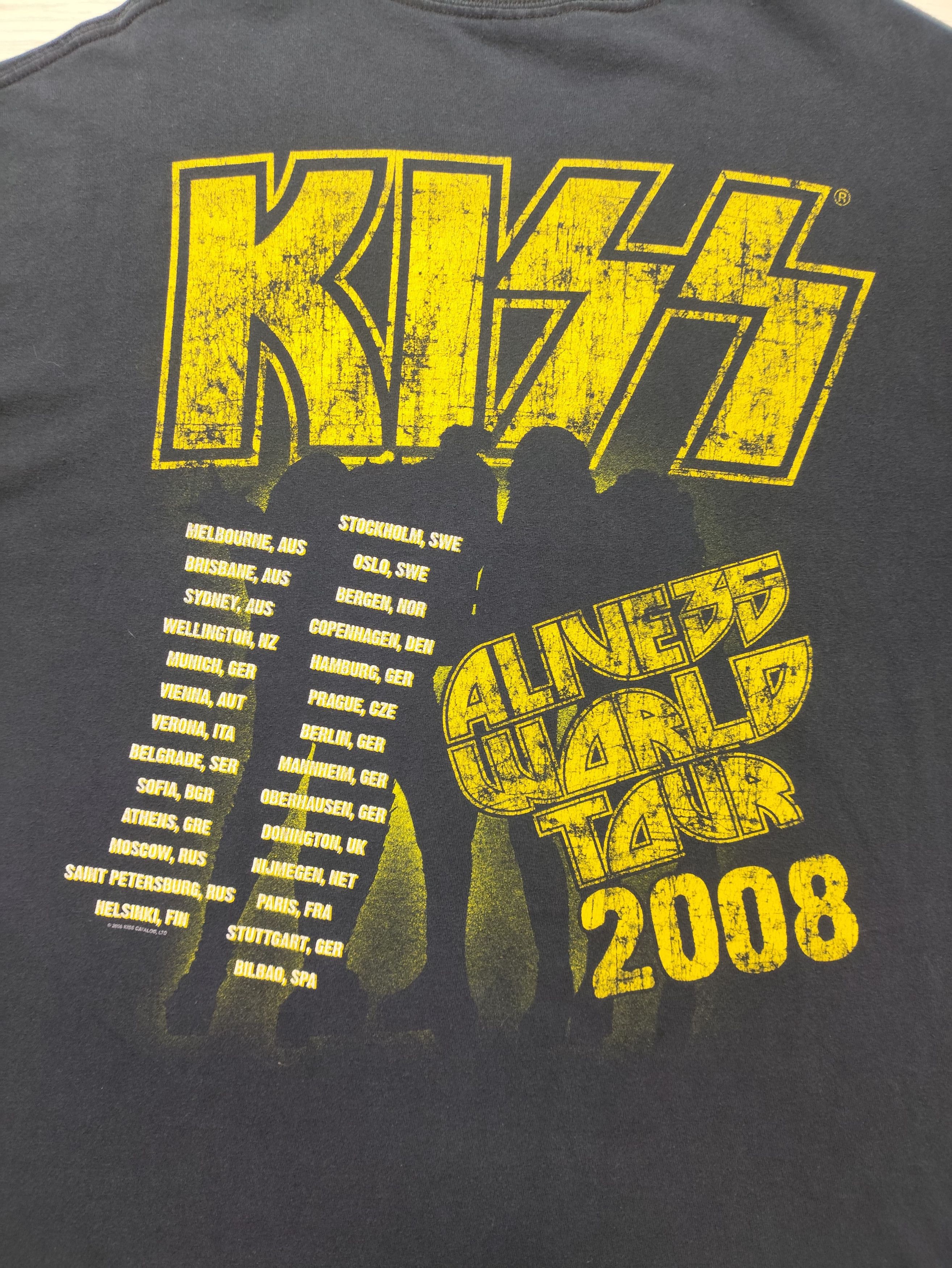 Band Tees Vintage Kiss Band Tee World Tour 2008 Size US XL / EU 56 / 4 - 4 Thumbnail