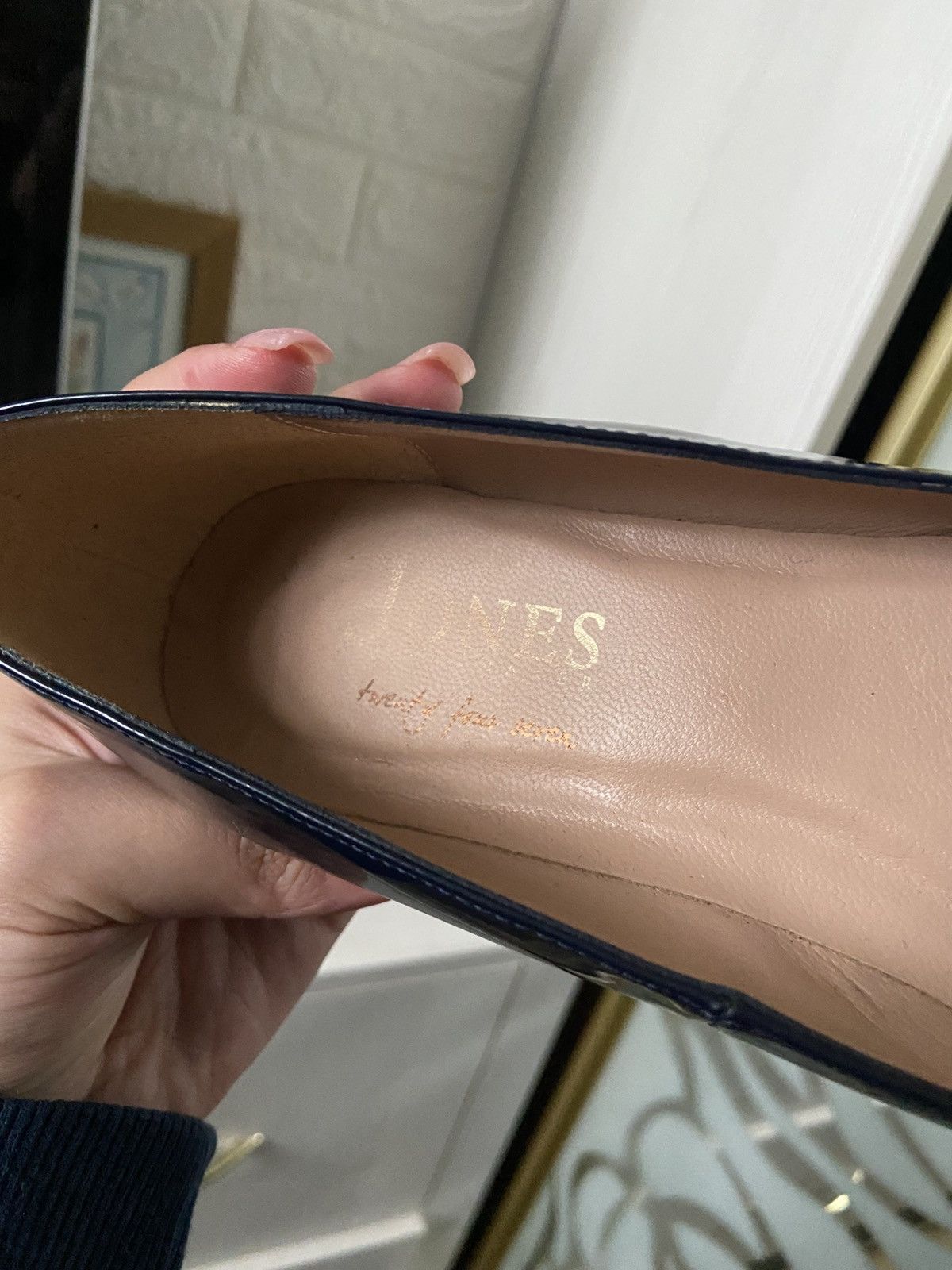Other Jones Bootmaker Navy Patent Leather Flats / Loafers 40 Size US 9 / IT 39 - 6 Thumbnail