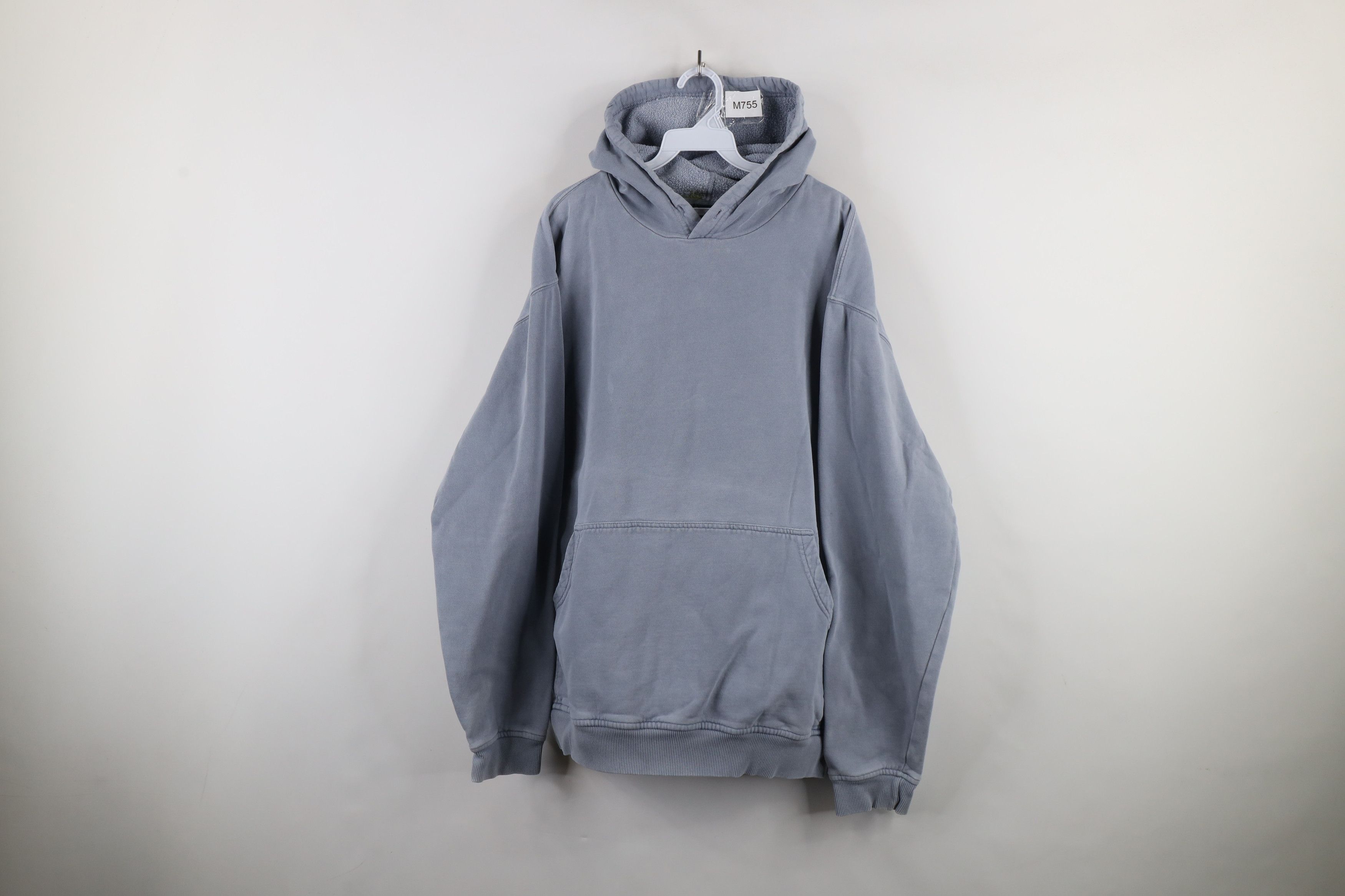 Vintage Vintage 90s Streetwear Blank Stonewash Hoodie Sweatshirt Size US XXL / EU 58 / 5 - 1 Thumbnail