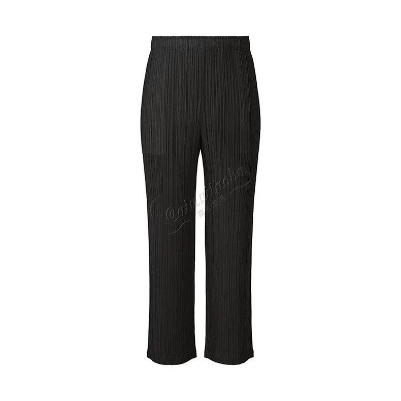 Issey Miyake Issey Miyake size:2 Black pleated trousers Size 31" - 1 Thumbnail