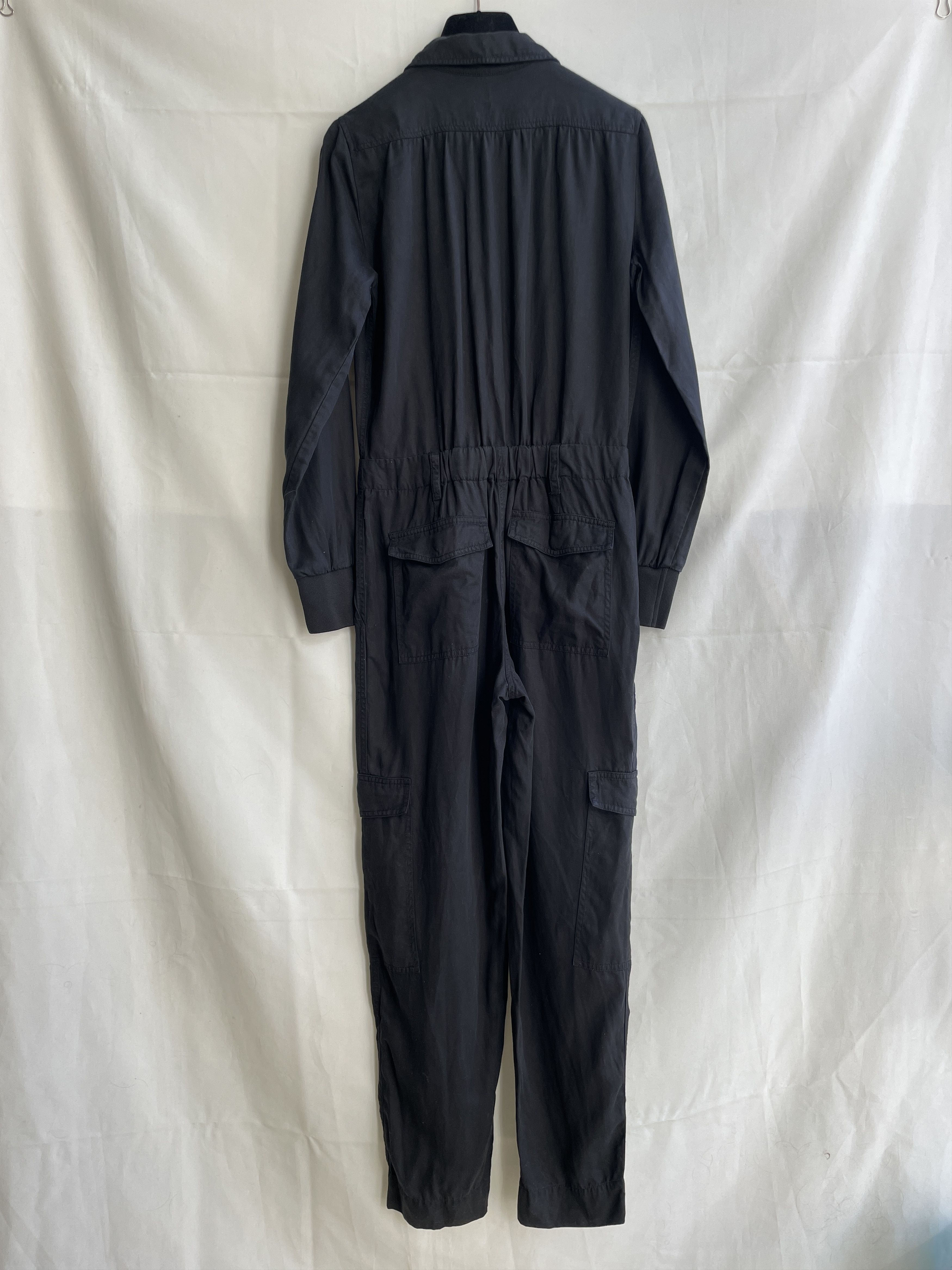 ME+EM Me+Em Lyocell Linen Black Jumpsuit Size UK 6 Size 26" / US 2 / IT 38 - 2 Thumbnail