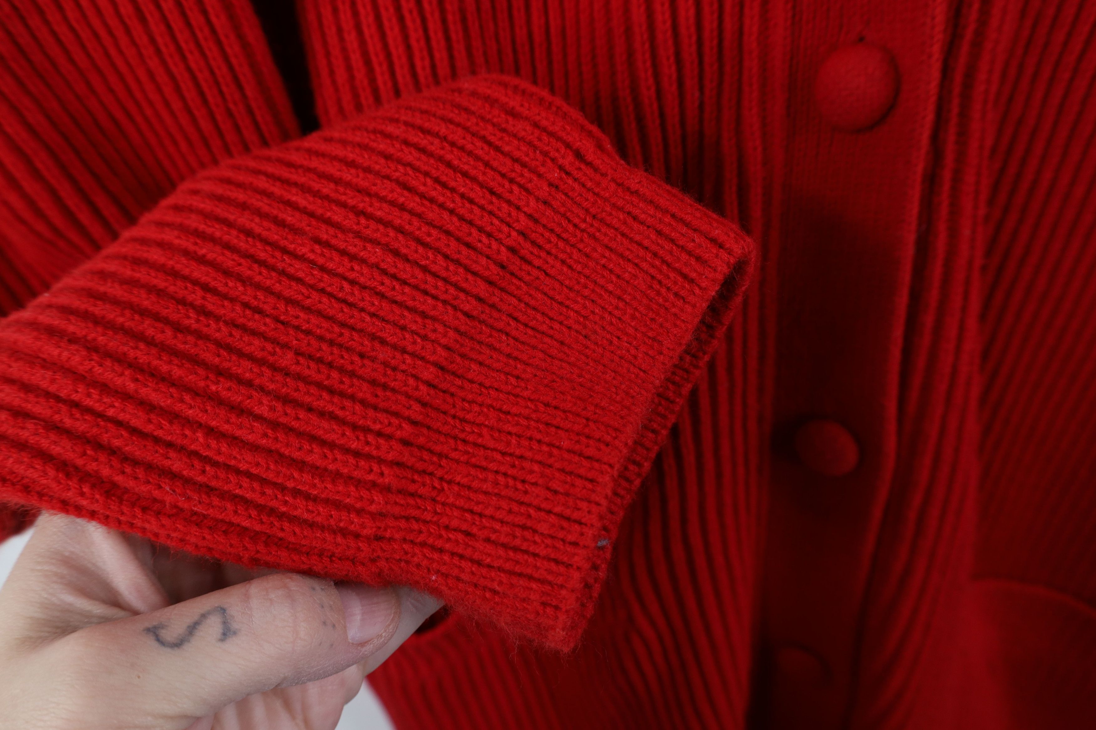Vintage Vintage 90s Streetwear Chunky Ribbed Knit Cardigan Sweater Size L / US 10 / IT 46 - 5 Thumbnail