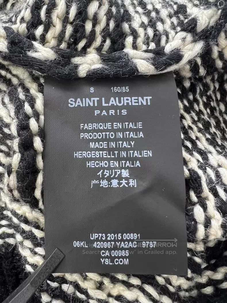 Saint Laurent Paris Saint Laurent Paris Black and White Irregular Striped Knit Size US S / EU 44-46 / 1 - 6 Thumbnail