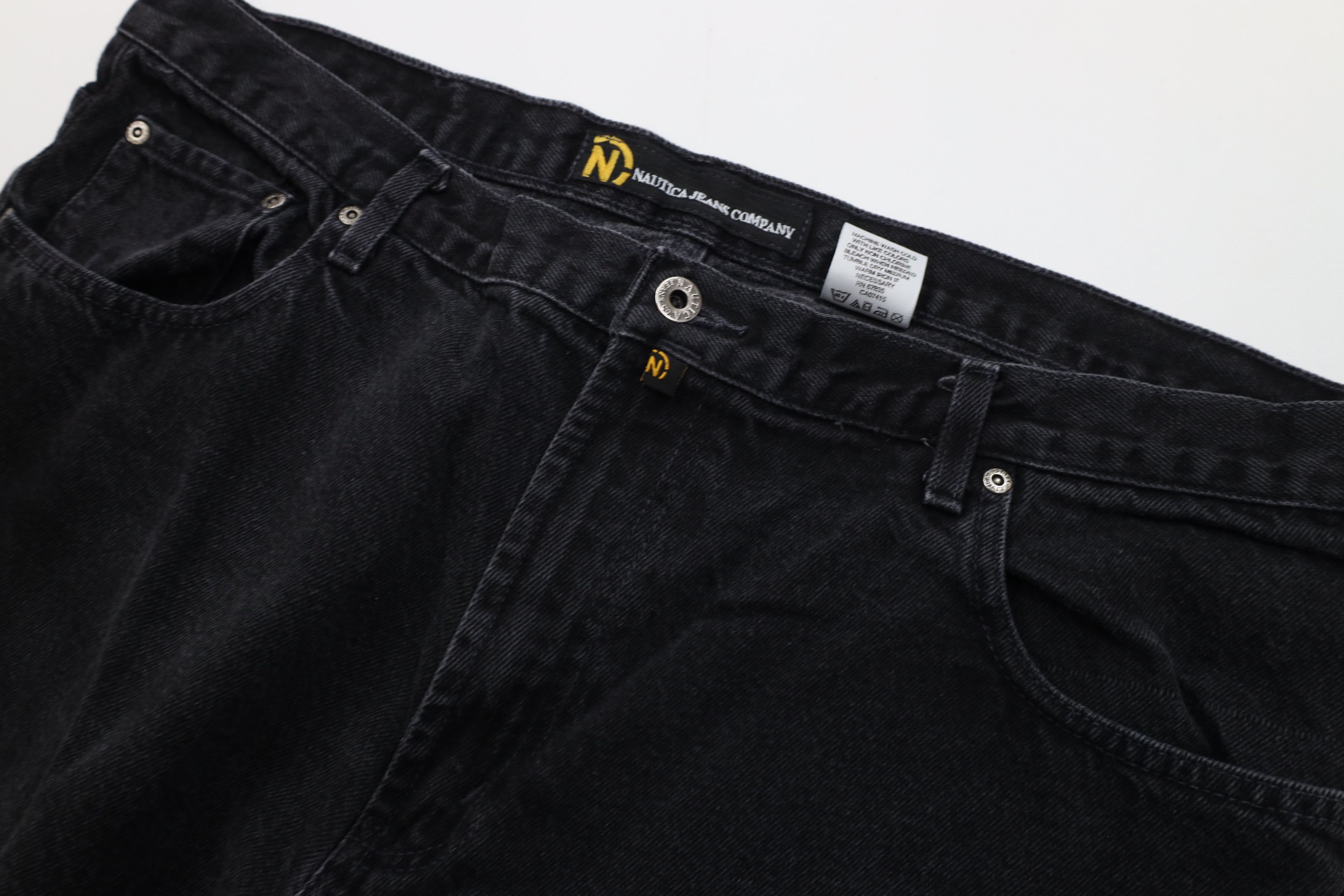 Nautica Vintage 90s Nautica Baggy Fit Wide Leg Denim Jeans Black Size US 42 / EU 58 - 7 Thumbnail