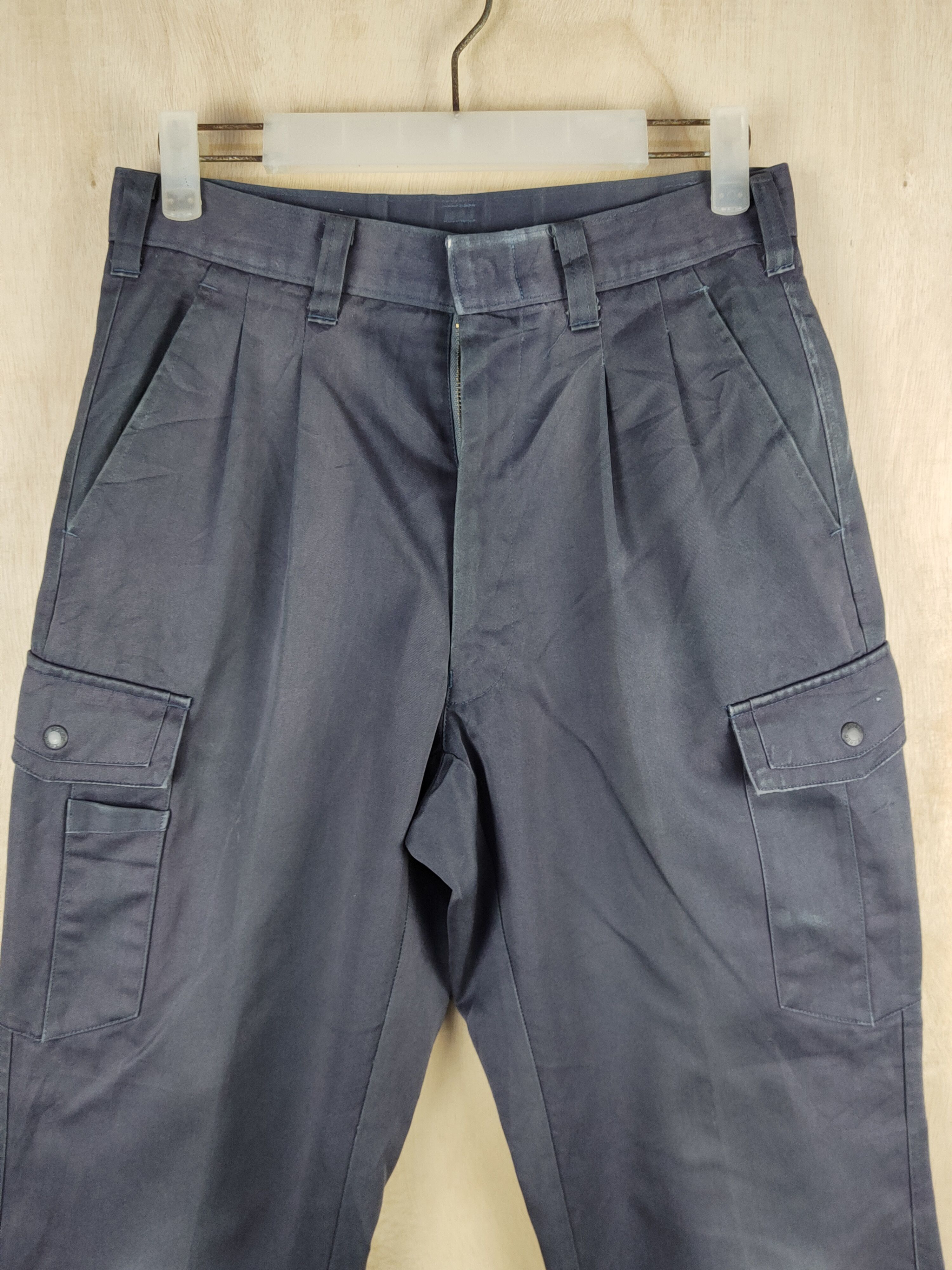 Japanese Brand Xebec Blue Faded Multipocket Tactical Cargo Pants #S2405 Size US 28 / EU 44 - 2 Thumbnail