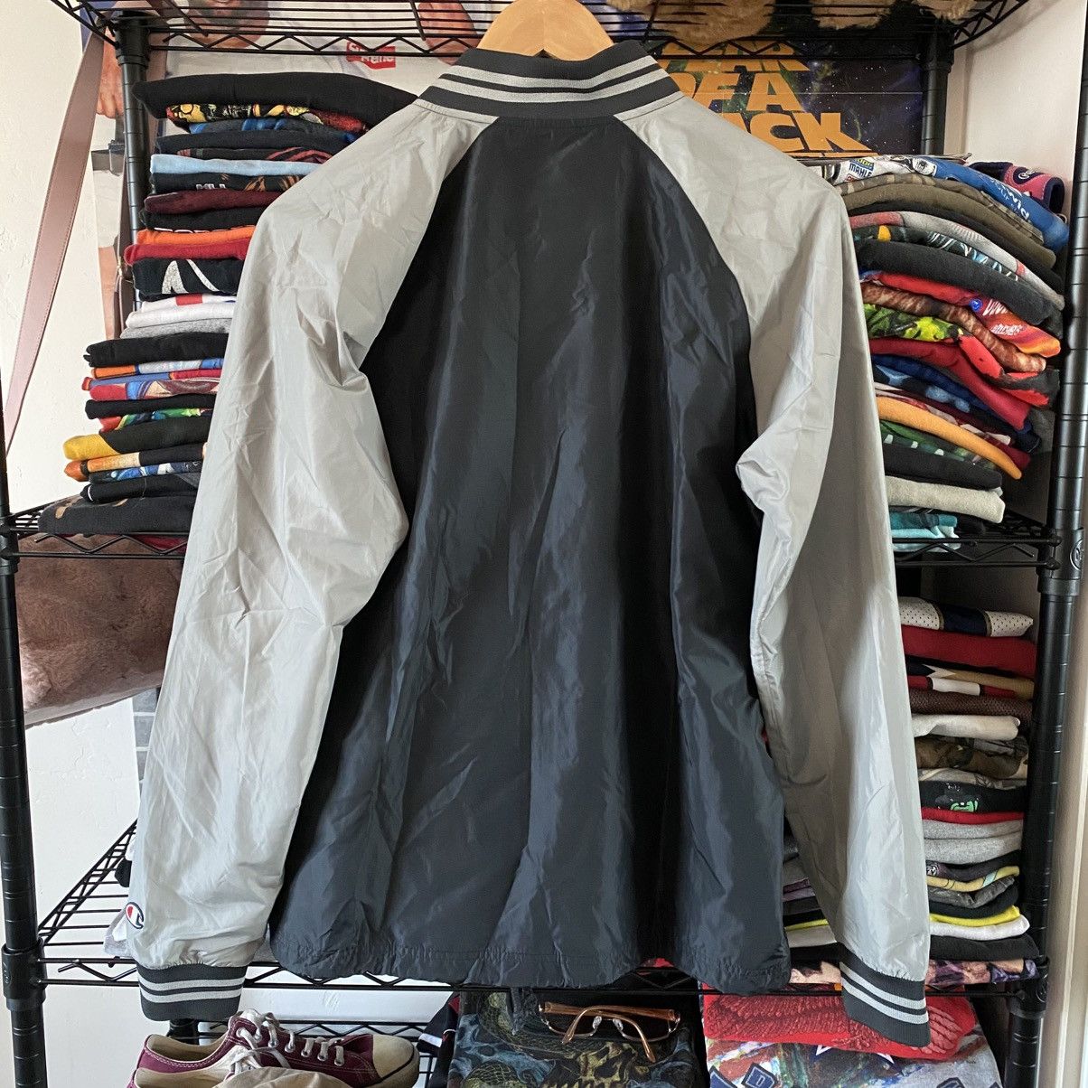 Champion × Supreme Supreme Champion Warm Up Coaches Jacket Black Grey 2011 Size US M / EU 48-50 / 2 - 5 Thumbnail
