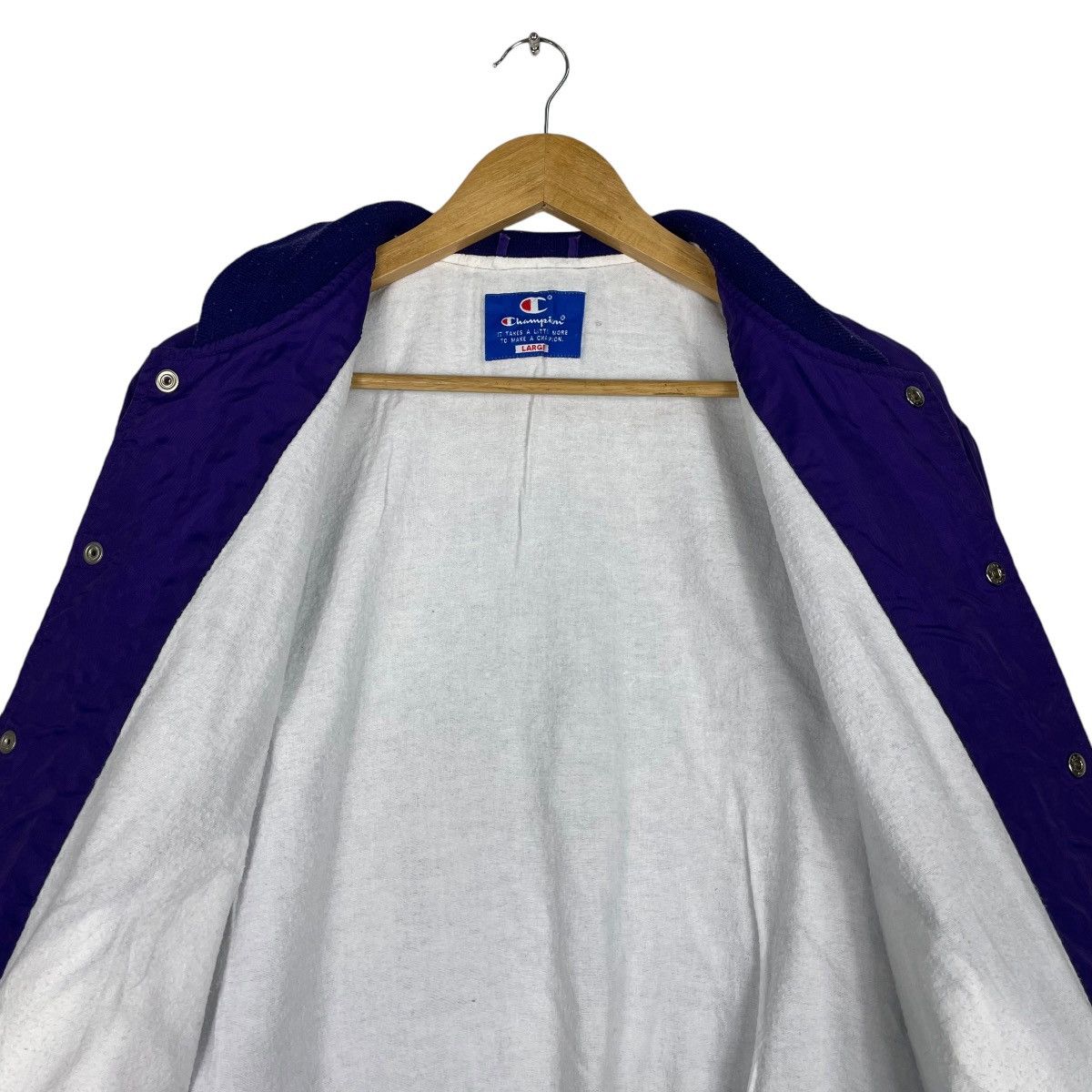 Champion × Vintage 💥70s CHAMPION LIGHT BOMBER SNAP BUTTON Size US L / EU 52-54 / 3 - 12 Thumbnail