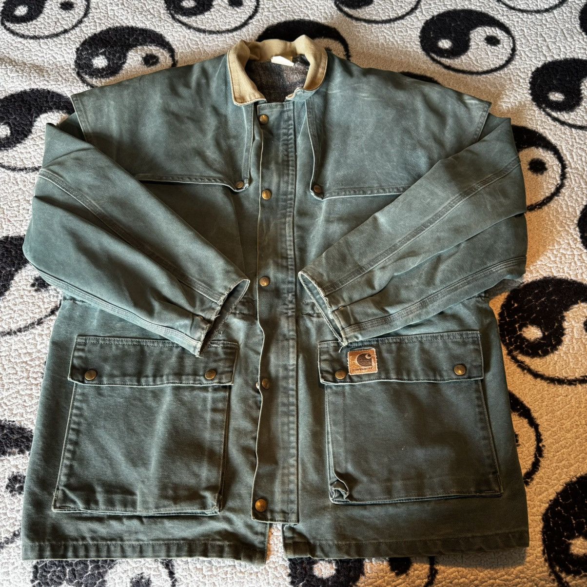 Carhartt 90,s Green Carhartt work duster Jacket Size US L / EU 52-54 / 3 - 5 Thumbnail
