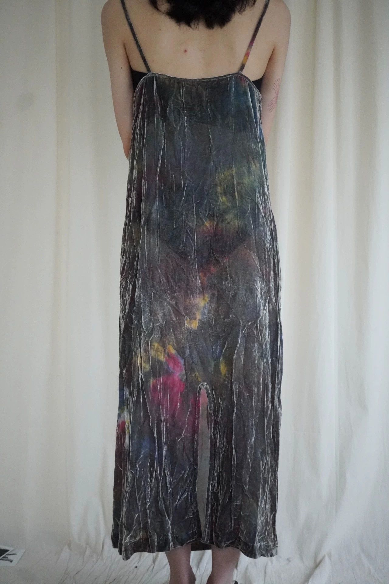 Comme des Garcons CDG 1994 AW Watercolor Velvet Skirt Gray Size Free Size ONE SIZE - 8 Thumbnail