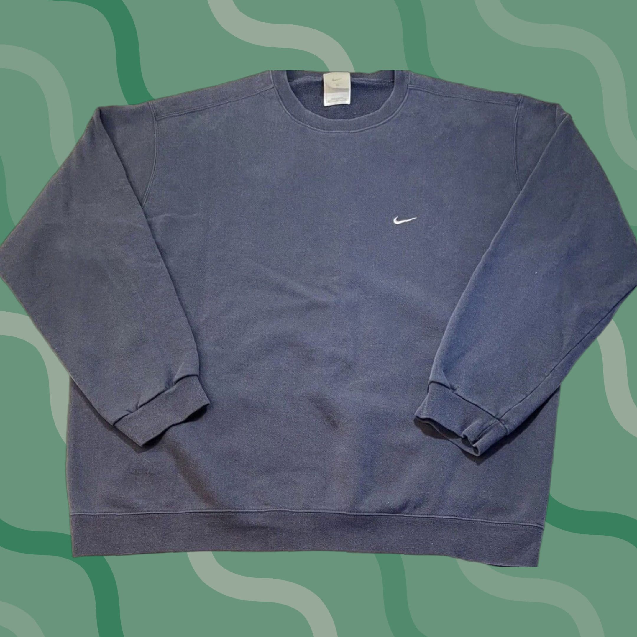 Nike VINTAGE Nike Air Crewneck Sweatshirt 2XL Pullover Navy Blue 90s Mens Size US XXL / EU 58 / 5 - 1 Thumbnail