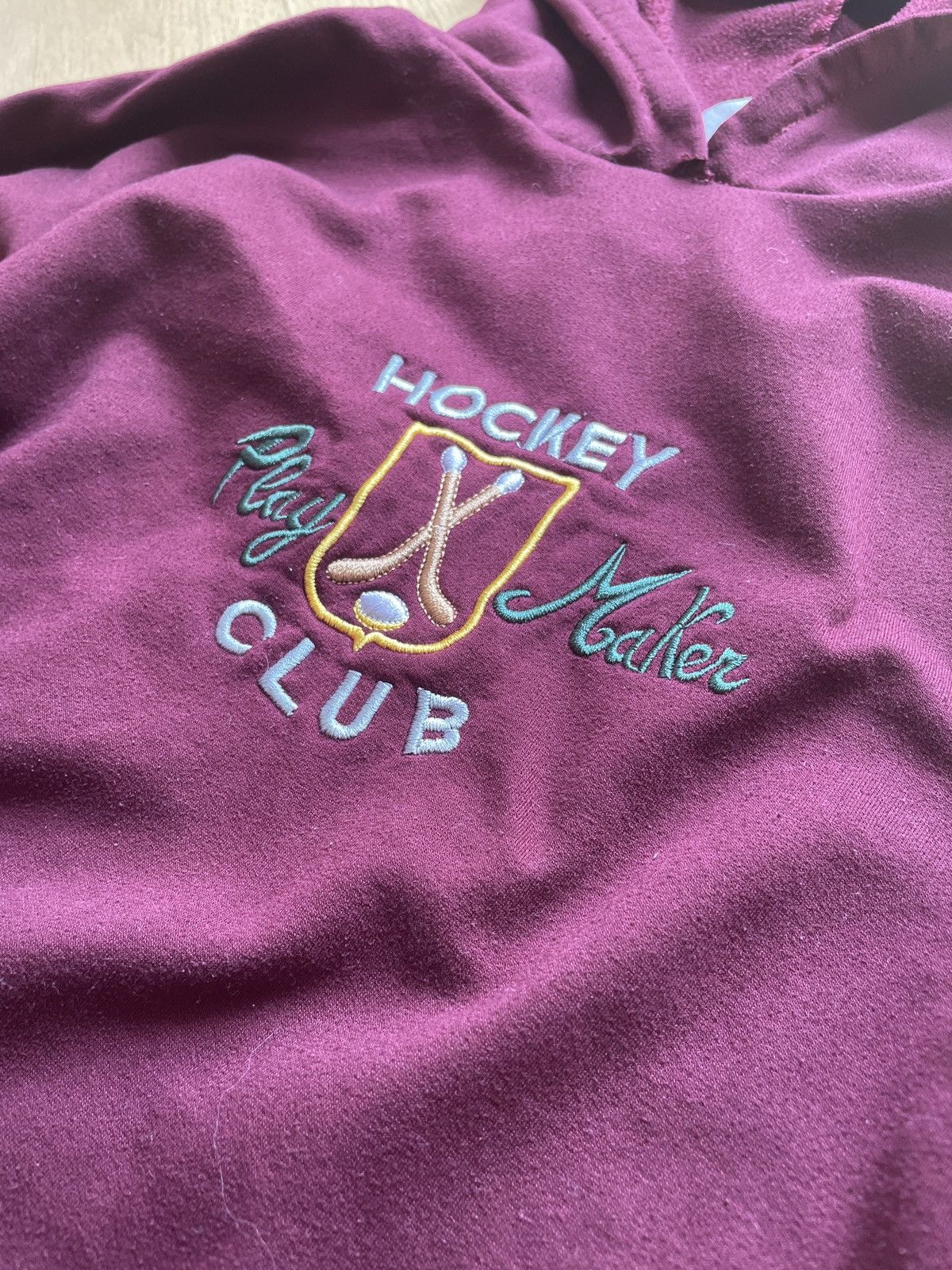 NHL VTG 60-70s Hockey Play Maker Club Embroidered Hoodie Medium Size US M / EU 48-50 / 2 - 2 Thumbnail
