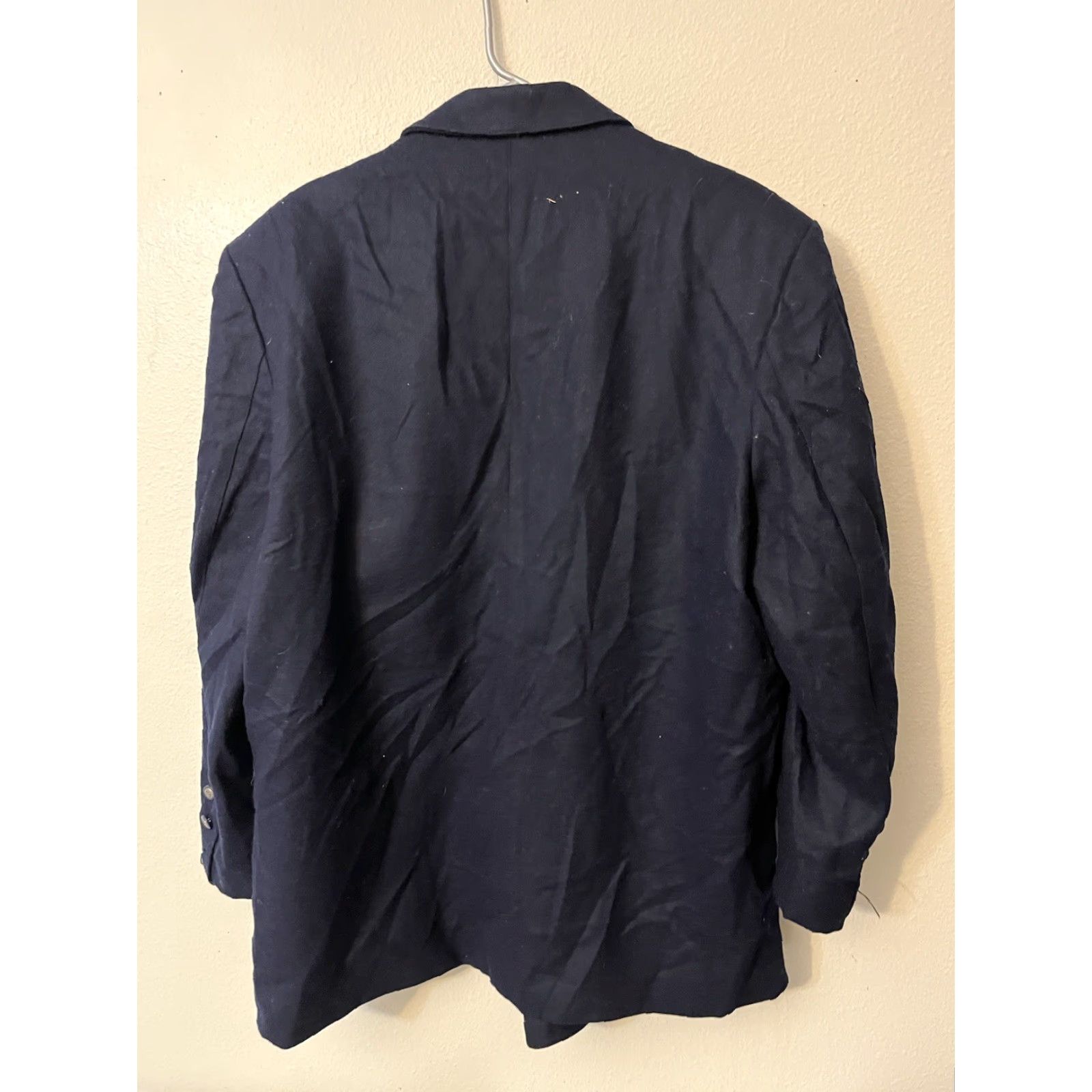 BUGATCHI BUGATCHI Men’s Navy Blue Double Breasted Wool Blend Blazer Sport Coat Med Jacket Size 40R - 2 Thumbnail