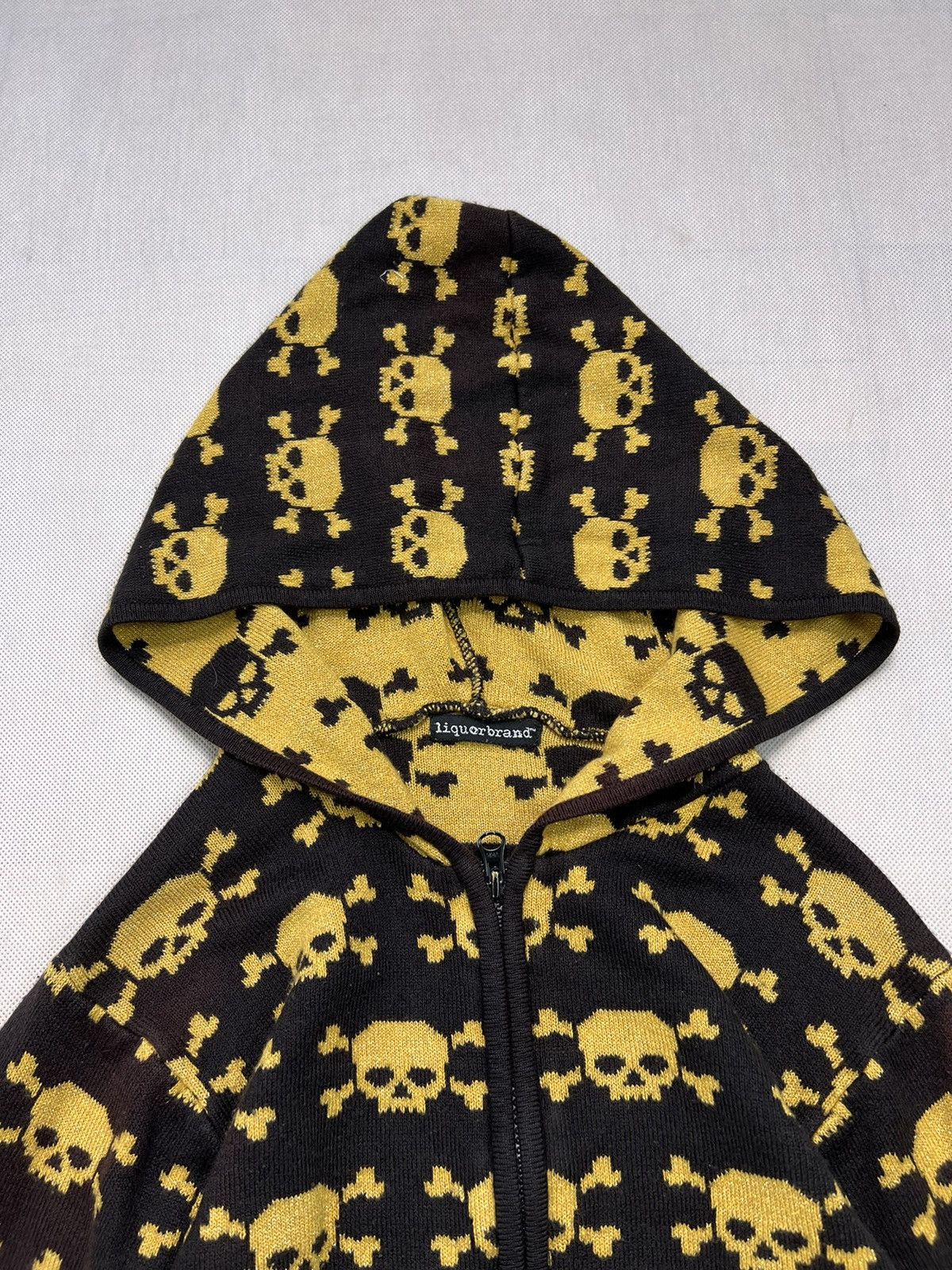 Japanese Brand × Vintage Hoodie Skulls multi logo vintage 90’s zipped avant garde Size S / US 4 / IT 40 - 2 Thumbnail