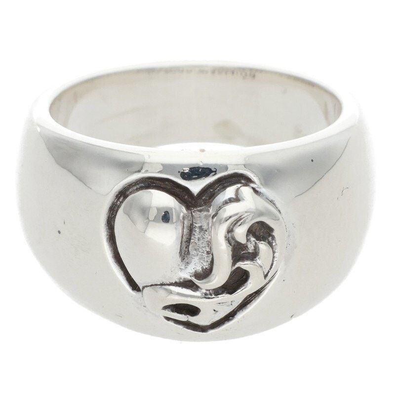 Chrome Hearts Chrome Hearts HEART IN BAND Silver Ring Size ONE SIZE - 1 Thumbnail